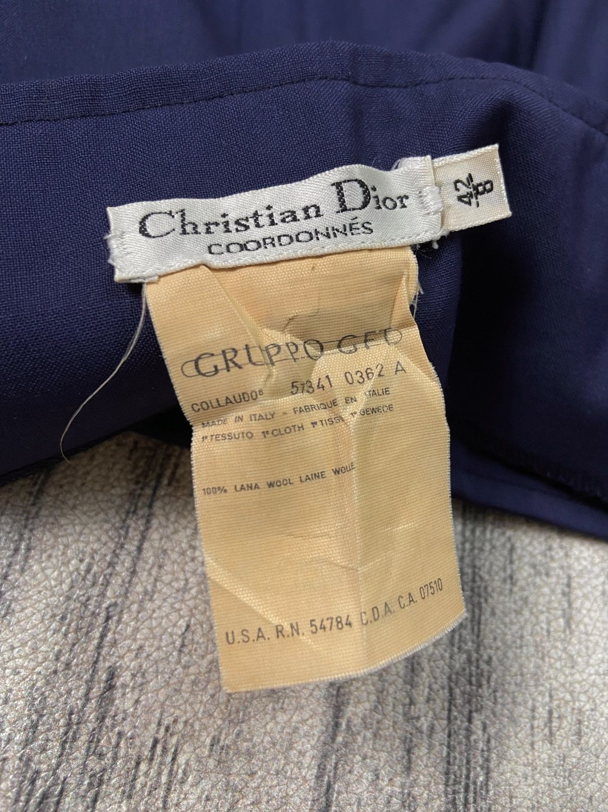 Christian Dior Monsieur × Gianfranco Ferre × John Galliano Vintage 80s Christian Dior Coordonnes Wool Mini Skirt Size 28" / US 6 / IT 42 - 7 Thumbnail