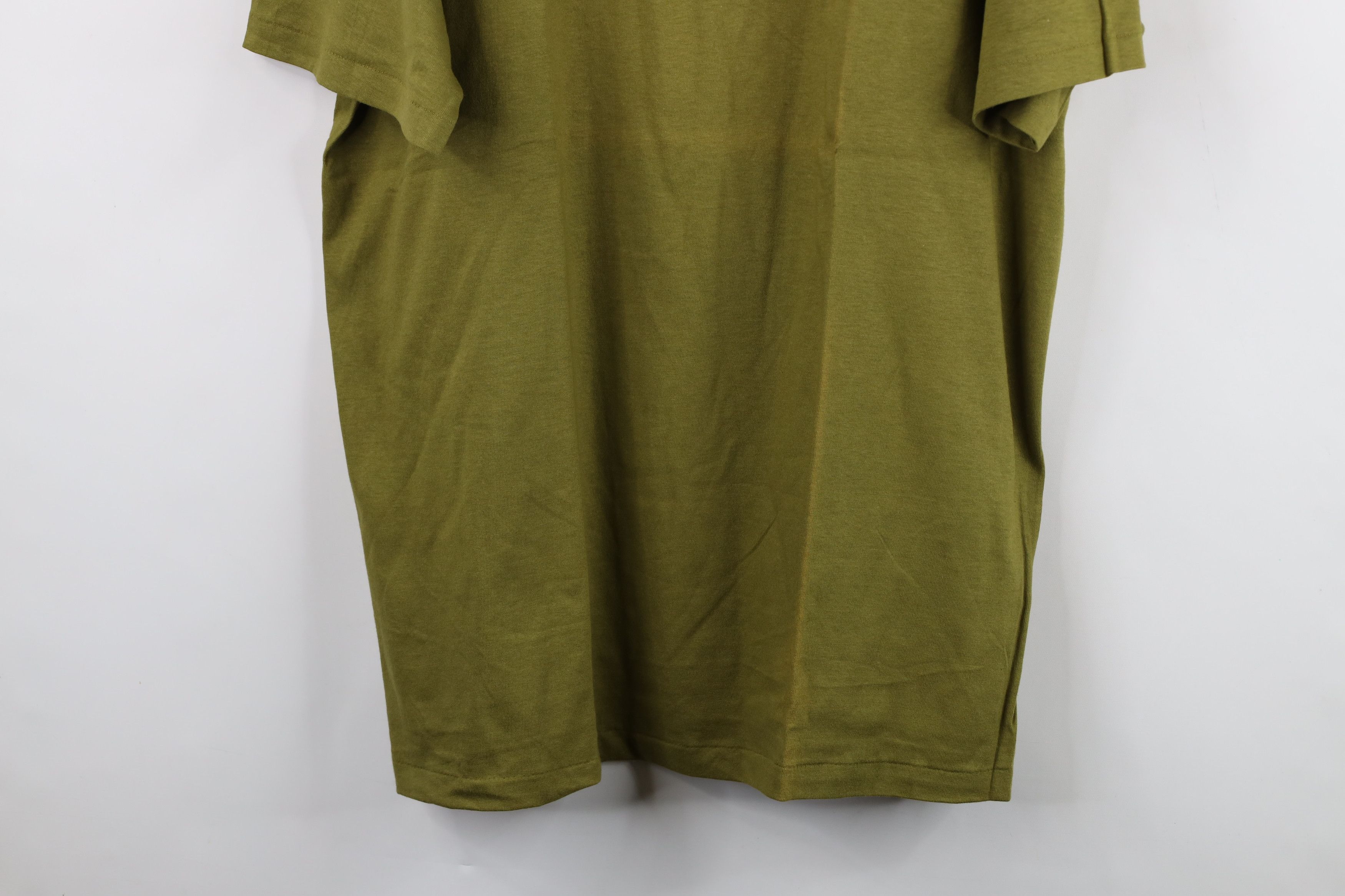 Vintage Vintage 90s Streetwear Blank Short Sleeve T-Shirt Green USA Size US XXL / EU 58 / 5 - 3 Thumbnail