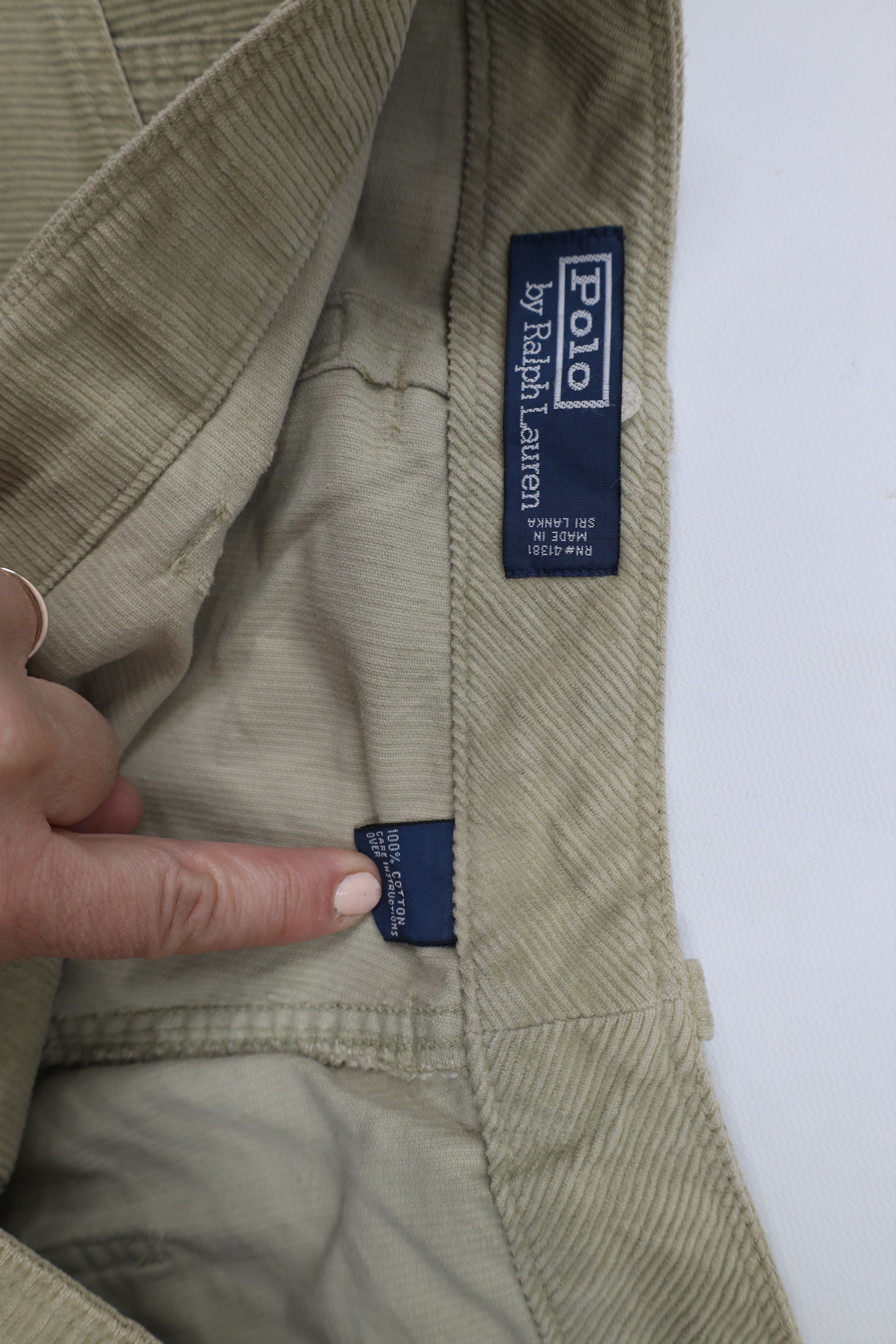 Polo Ralph Lauren × Vintage Vintage 90s Ralph Lauren Button Fly Wide Leg Corduroy Pants Size US 34 / EU 50 - 8 Thumbnail