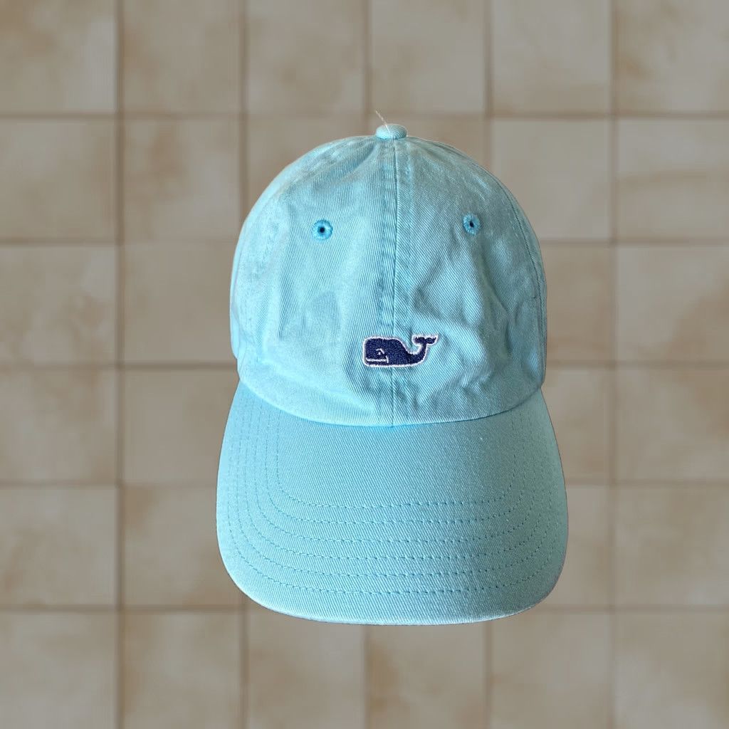 Vineyard Vines Vineyard Vines Baseball Cap Blue Teal Whale Strapback Adult Casual Size ONE SIZE - 1 Thumbnail