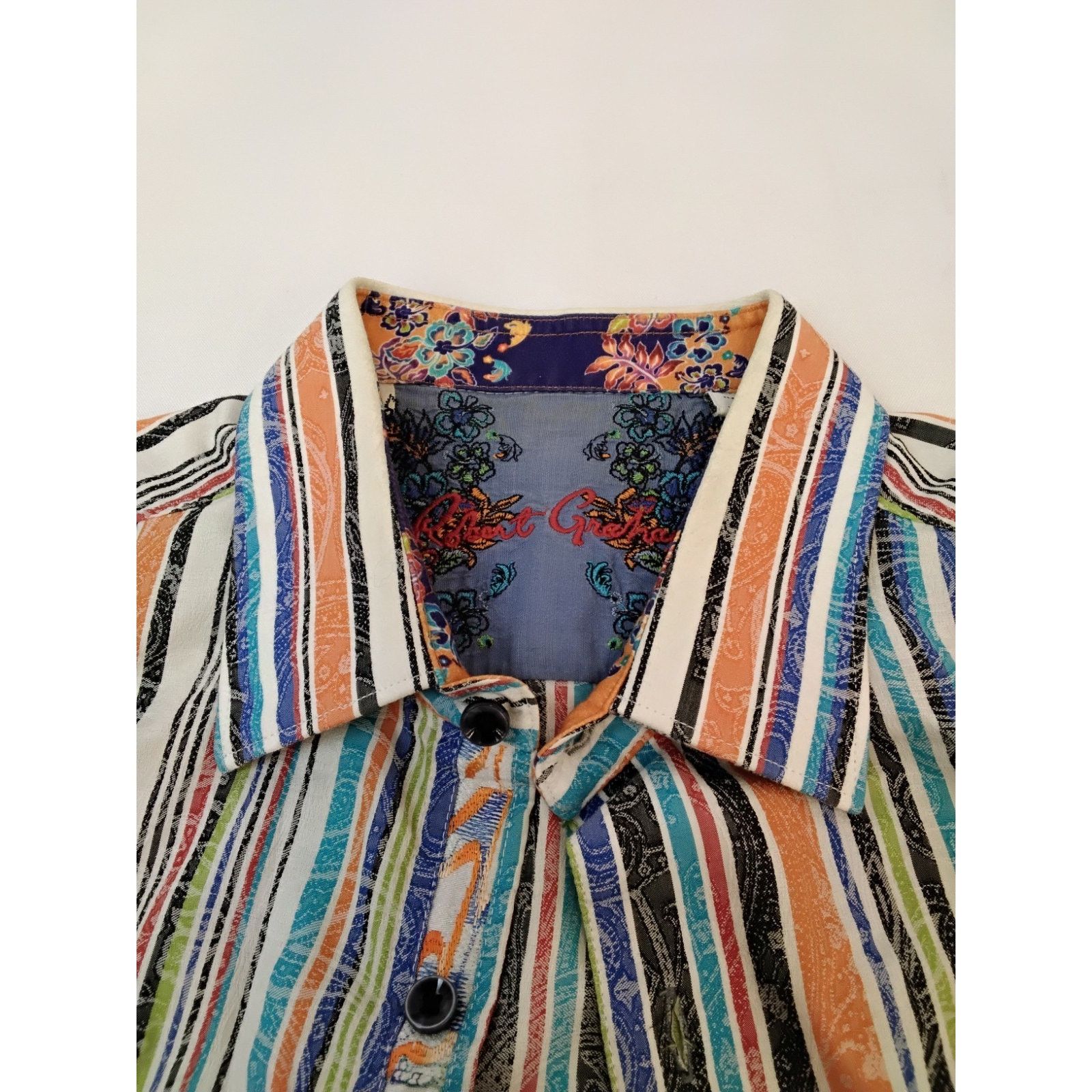 Robert Graham Robert Graham Button Up Shirt Men's L Multicolor Stripe Size US L / EU 52-54 / 3 - 6 Thumbnail
