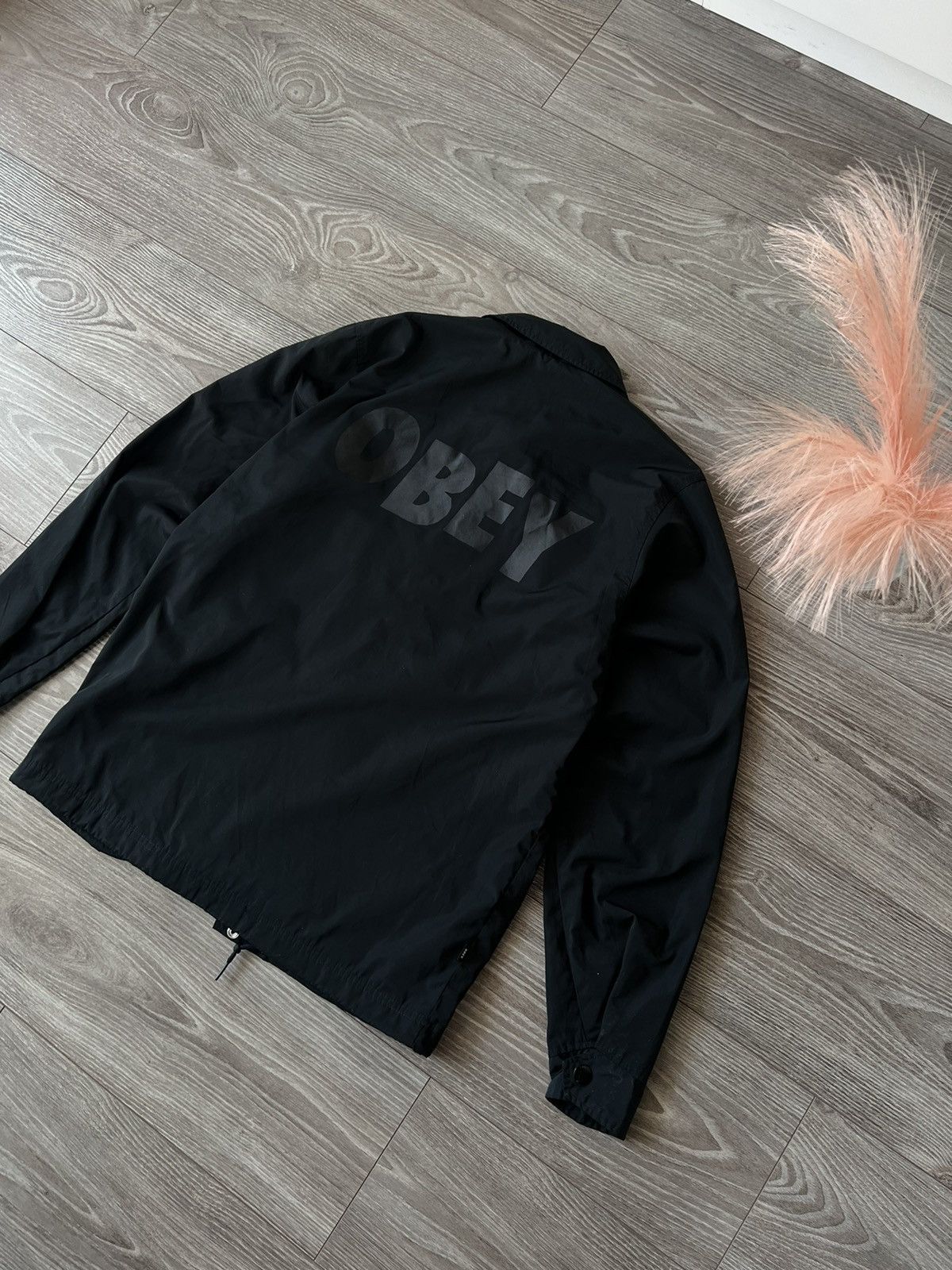 Designer × Obey ‼️Obey Big logo Streetwear Nylon Fleece Tech Coach Jacket‼️ Size US S / EU 44-46 / 1 - 3 Thumbnail