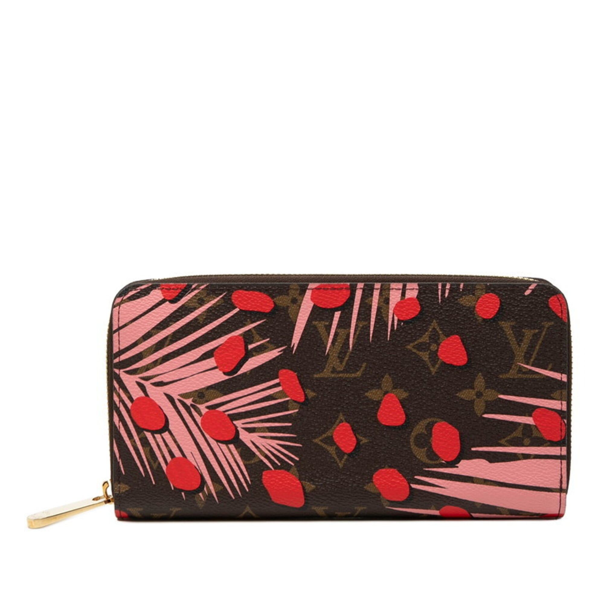 Louis Vuitton Louis Vuitton Monogram Zippy Wallet Jungle Dot Round Zipper Long M41908 Brown Pink Women's LOUIS VUITTON Size ONE SIZE - 1 Thumbnail