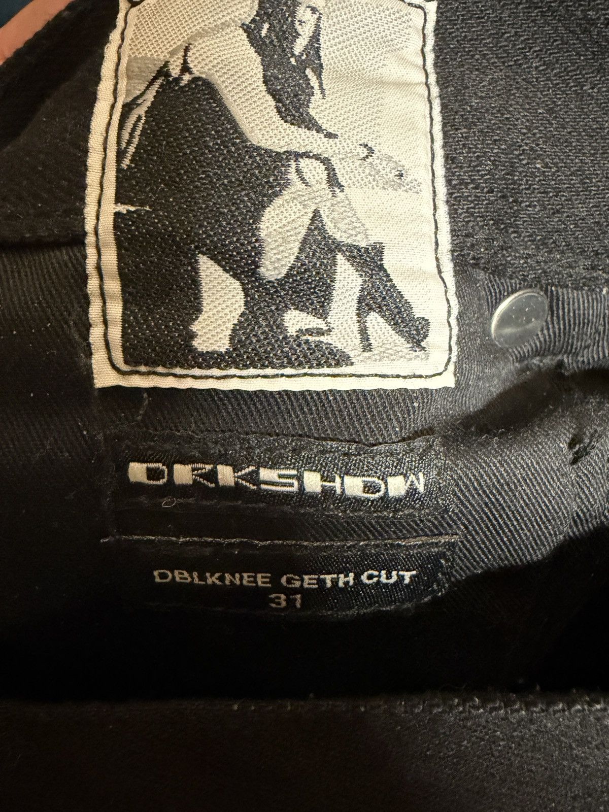 Rick Owens Drkshdw Rick Owens Geth Cut Double Knee MIJ Black 31 Size US 31 - 6 Thumbnail