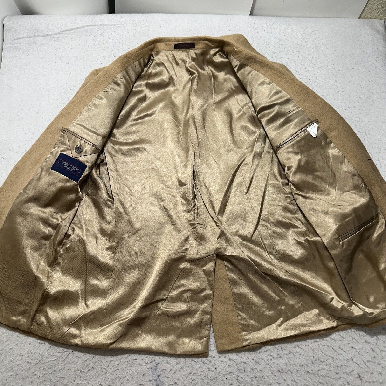 Other Christopher Hayes 42S 100% Camelhair Suit Jacket Beige Coat Size 42S - 8 Thumbnail