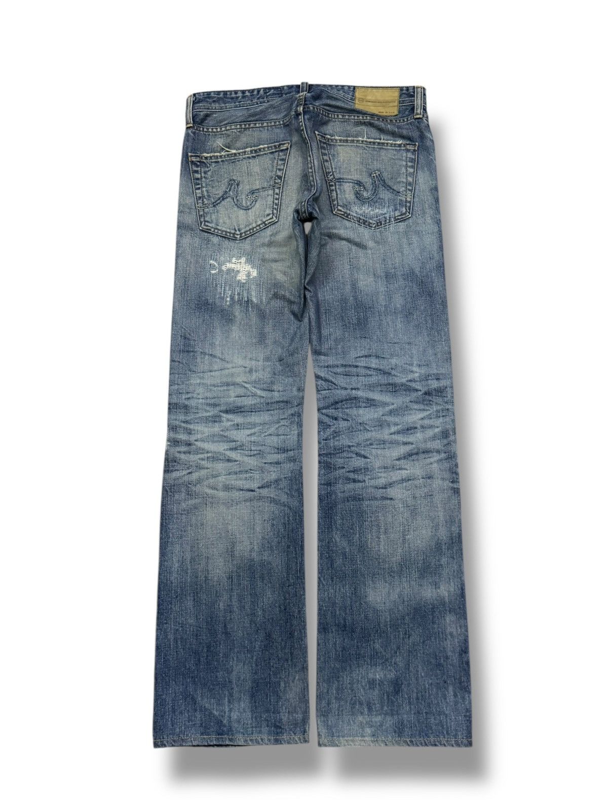 AG Adriano Goldschmied Vintage AG Adriano Goldschmied Destroyed Vintage Wash Denim Size US 33 - 3 Thumbnail