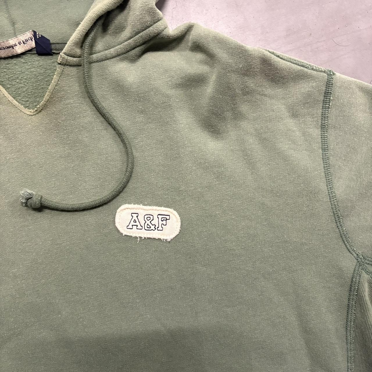 Abercrombie & Fitch Crazy Vintage Y2K/2000s Abercrombie And Fitch Green quality Streetwear Hoodie! Size US L / EU 52-54 / 3 - 2 Thumbnail