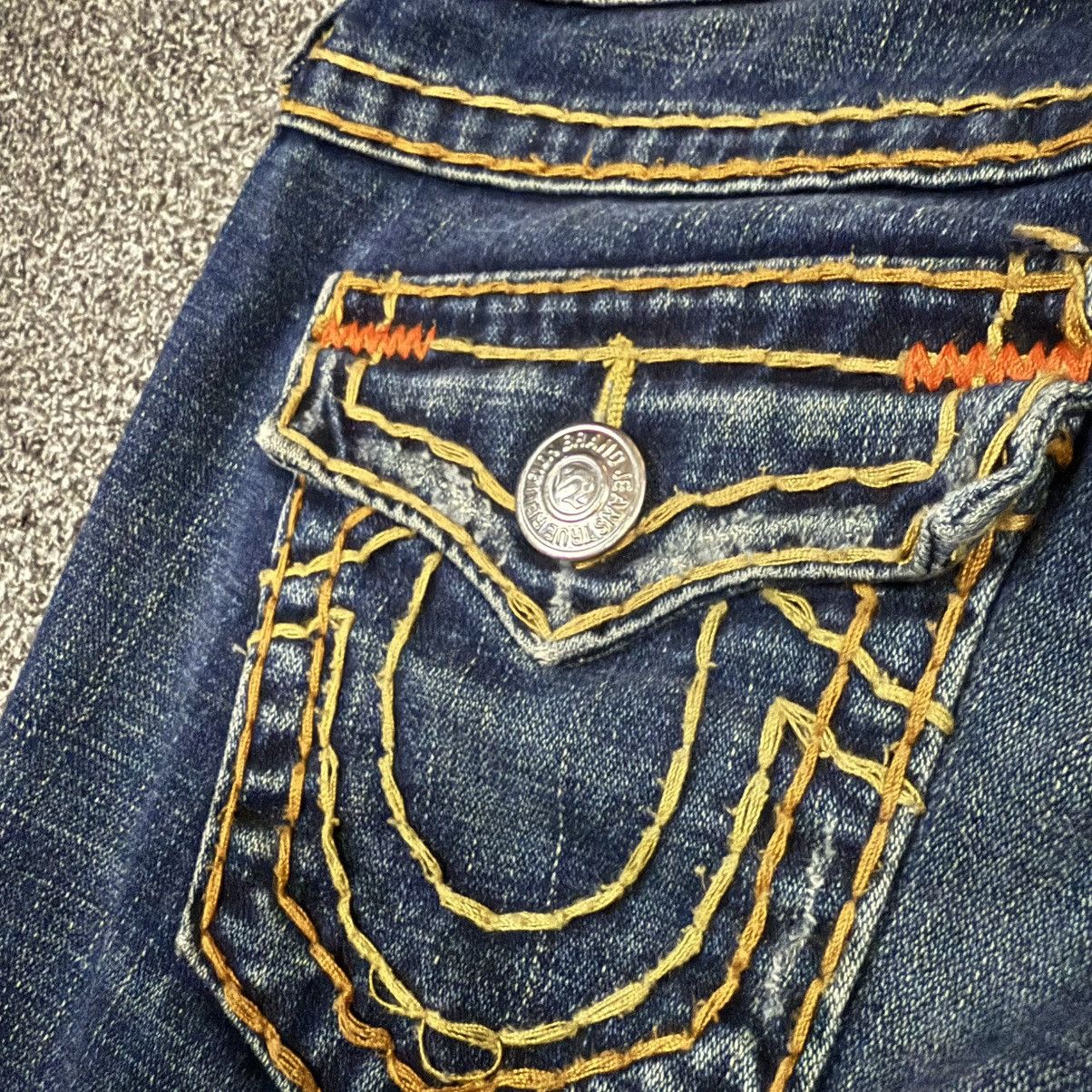 True Religion 🔥🇺🇸 Flared Sick True Religion Orange Archives y2k Denim Size US 29 - 4 Thumbnail