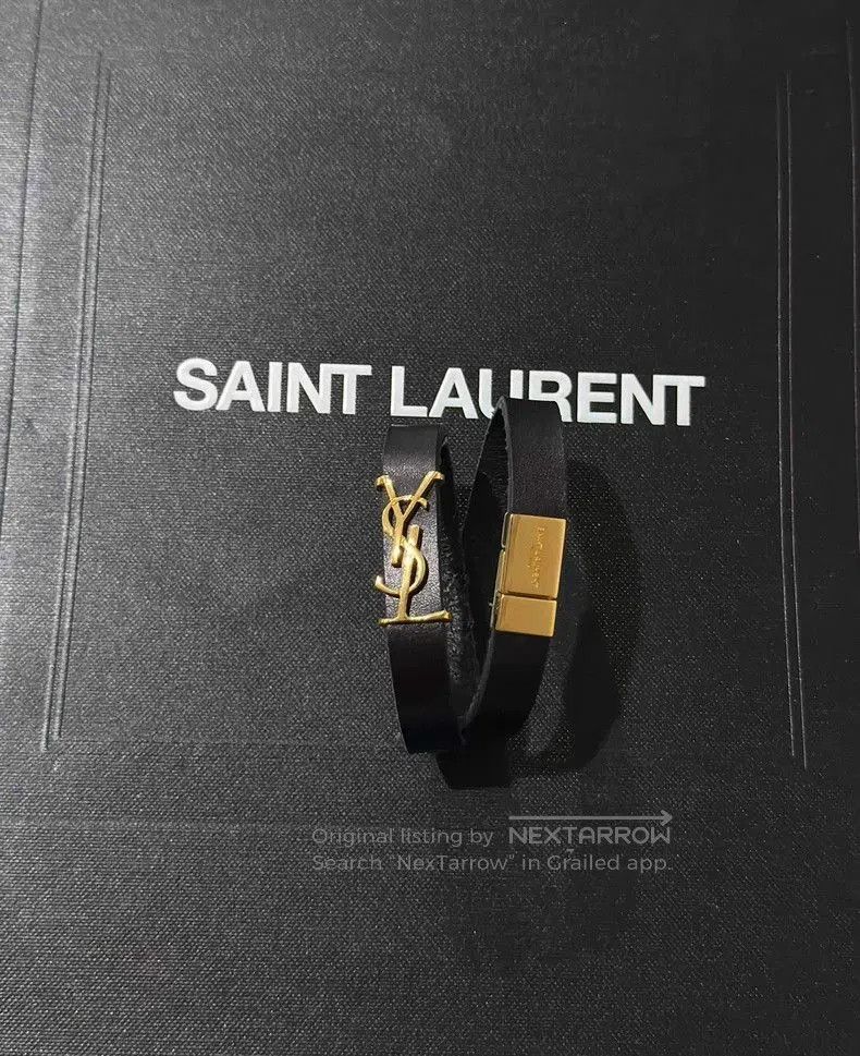 Saint Laurent Paris Saint Laurent YSL Gold Logo Bracelet . Size ONE SIZE - 1 Thumbnail