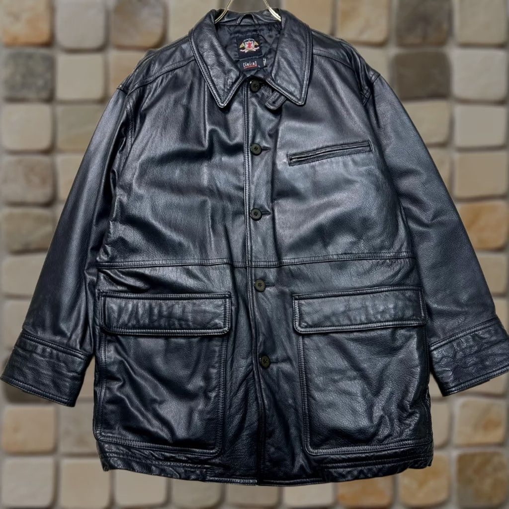 Vintage VINTAGE ixi:z Leather Jacket Ixi Z Sheepskin Men'S L Size Black Size US L / EU 52-54 / 3 - 1 Thumbnail
