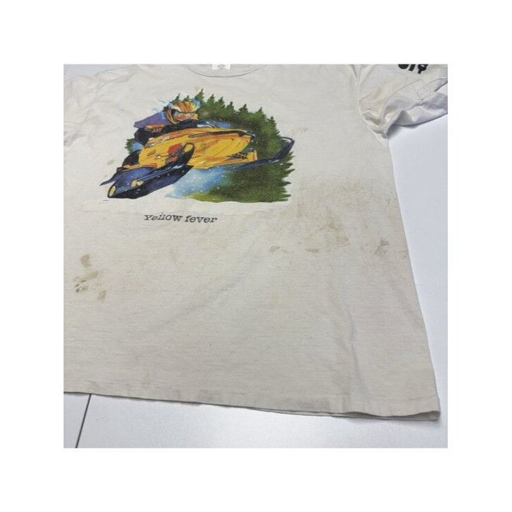 Vintage Vintage Yellow Fever Snowmobile T Shirt Mens XL White Y2k Size US XL / EU 56 / 4 - 8 Thumbnail