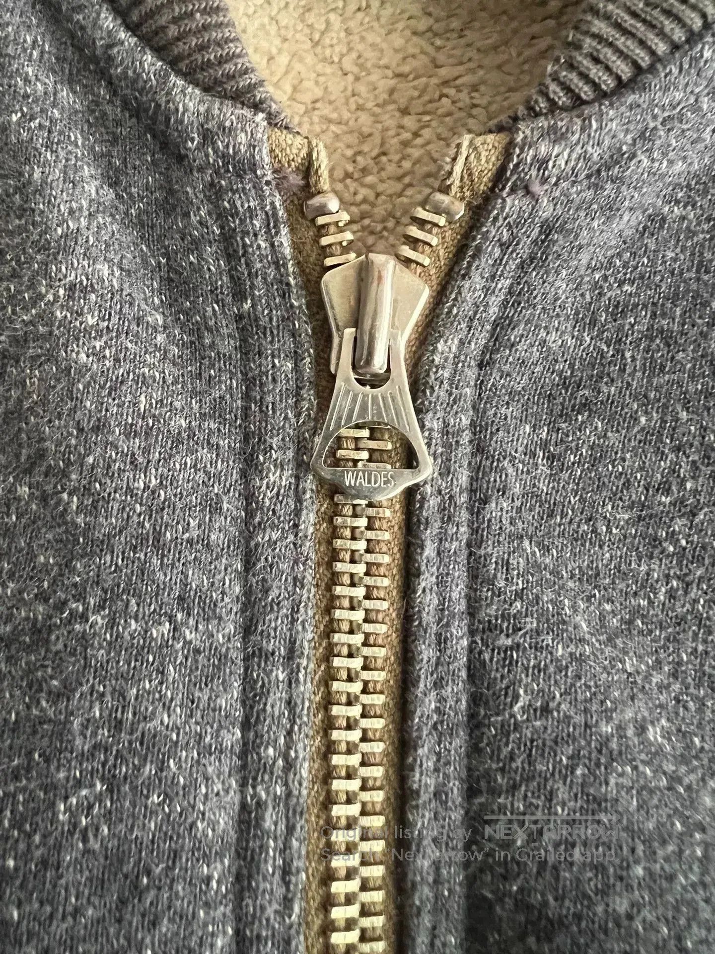 TOYS McCOY vintage gray zip-up sweatshirt with gold print. Size US M / EU 48-50 / 2 - 8 Thumbnail