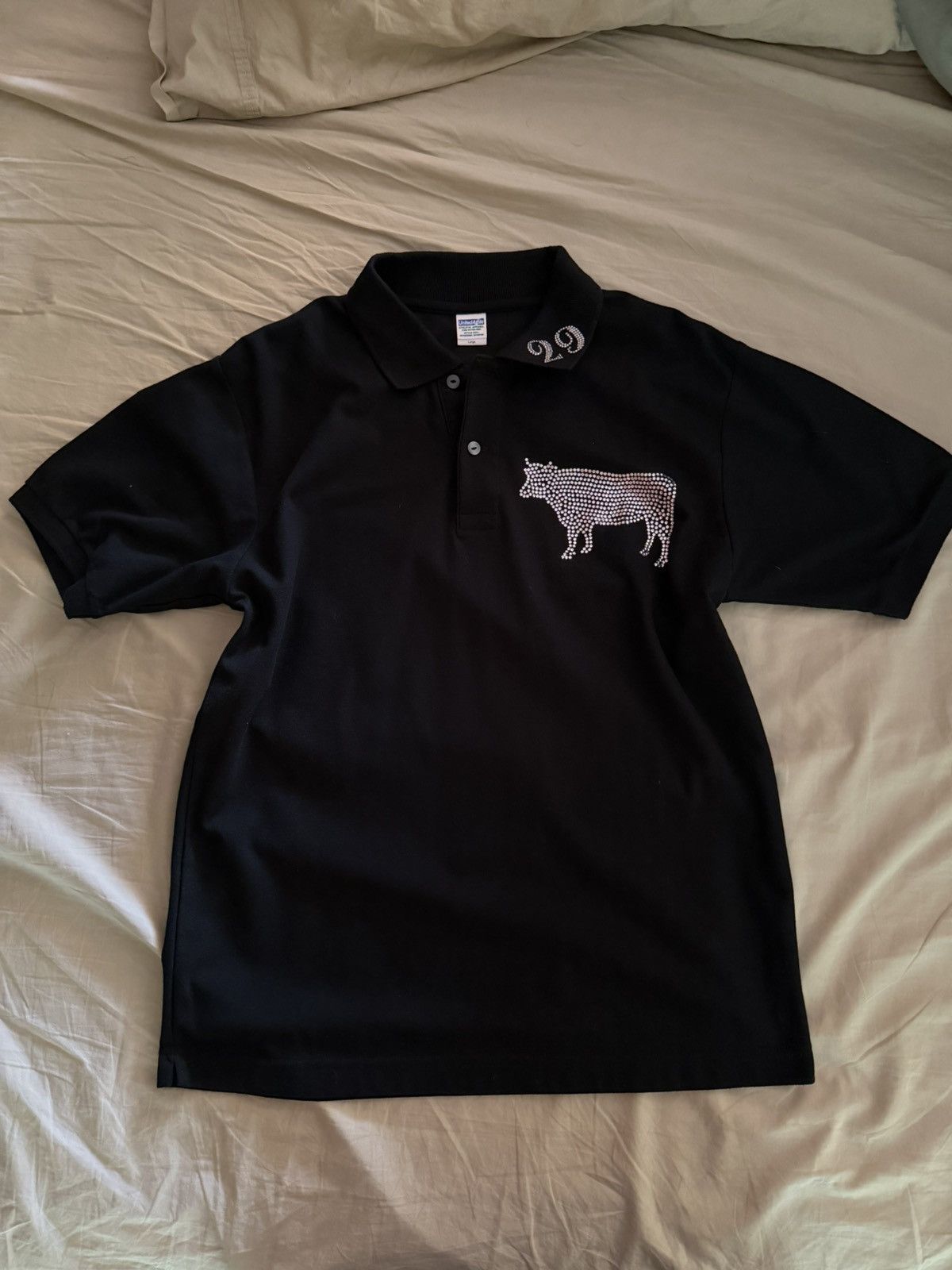 Vintage vintage - avante garde - black cow sequin polo Size US L / EU 52-54 / 3 - 1 Thumbnail