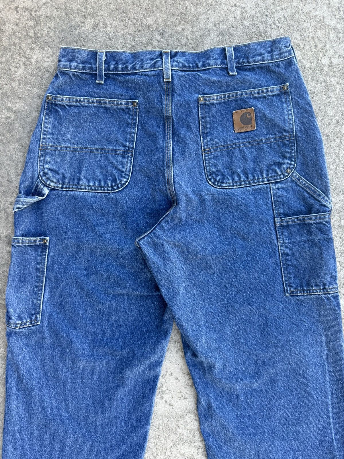 Carhartt × Vintage Carhartt B73 Double Knee Carpenter Pant Big Logo Size US 33 - 2 Thumbnail
