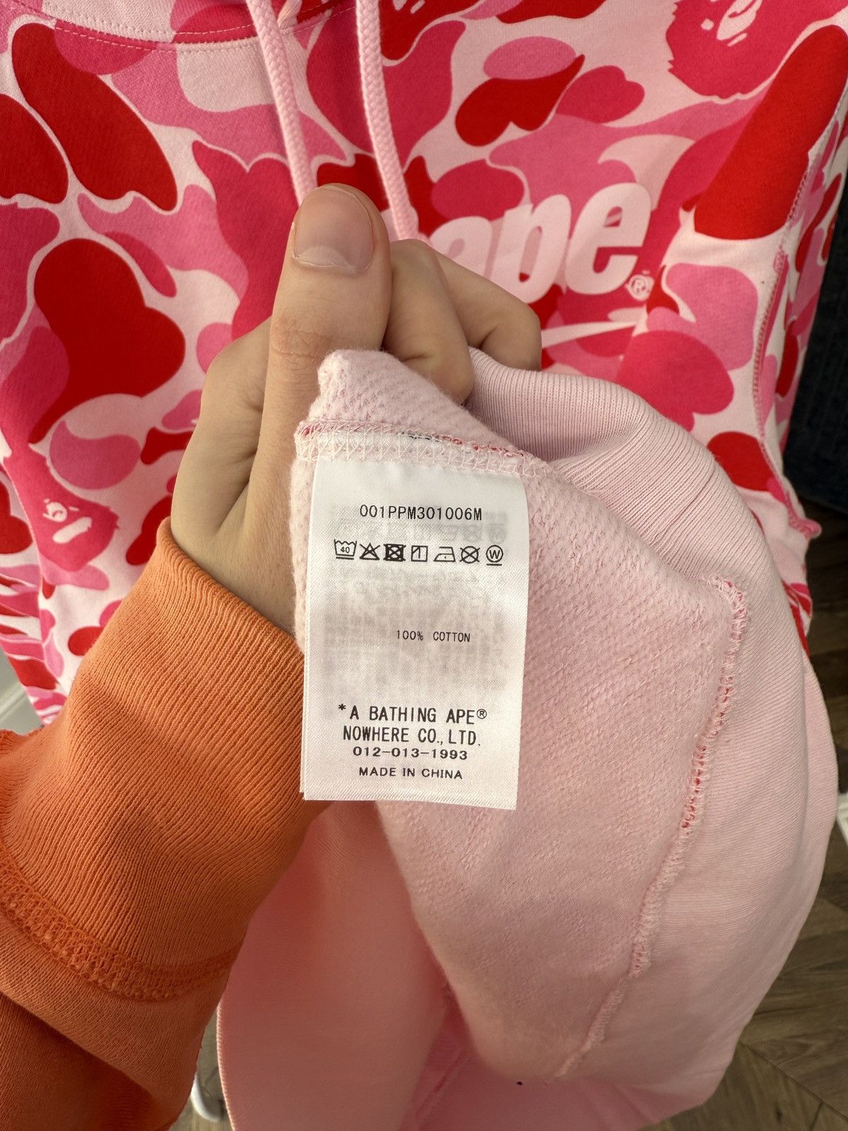 Bape A BATHNIG APE Men's ABC CAMO BAPE STA PULLOVER HOODIE Pink Size US L / EU 52-54 / 3 - 12 Thumbnail