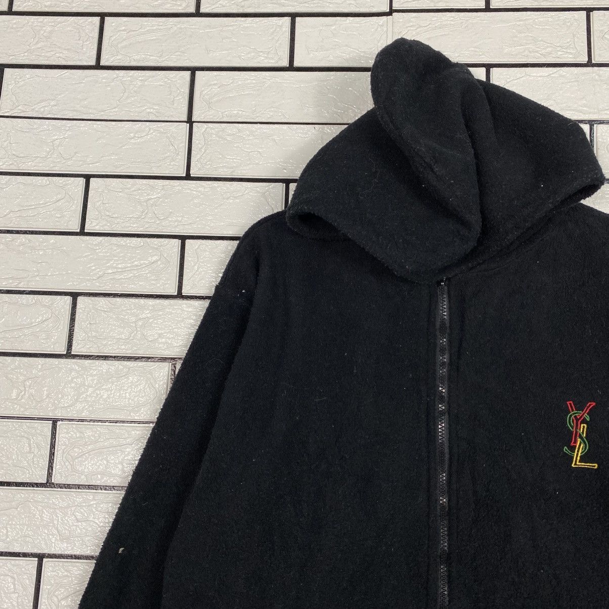 Yves Saint Laurent 📌Vintage Zipper Sweater Hoodie Yves Saint Laurent Big Logo Size US L / EU 52-54 / 3 - 8 Thumbnail
