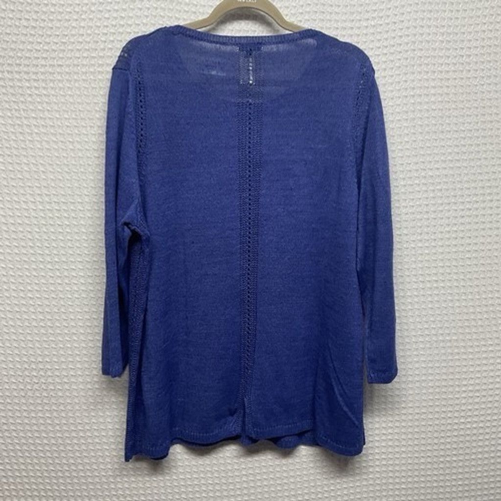 Talbots NWT Talbots Linen Knit Long Sleeve ScoopNeck Sweater Women3X Size 3XL / US 20-22 - 7 Thumbnail