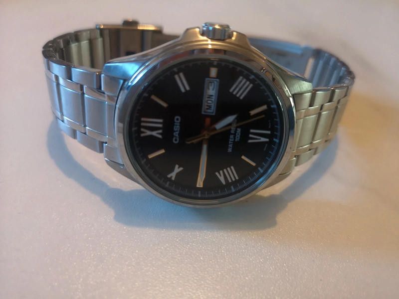 Casio Casio black dial stainless steel bracelet watch Size ONE SIZE - 3 Thumbnail