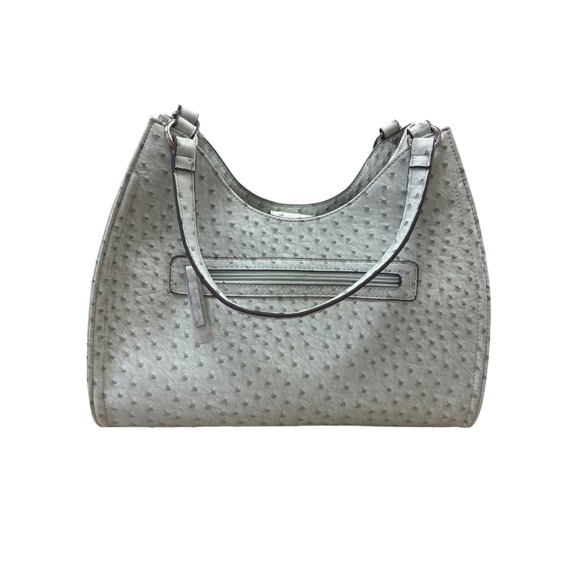 Designer Mondani NY Womens Mint Green Ostrich-Embossed Handbag Purse Size ONE SIZE - 5 Thumbnail