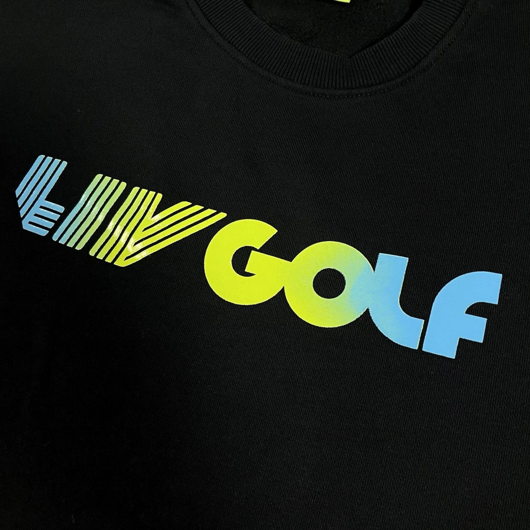 Logo 7 LIV Golf Sweatshirt Mens XL Black Crewneck Pullover Logo Long Sleeve Size US XL / EU 56 / 4 - 4 Thumbnail