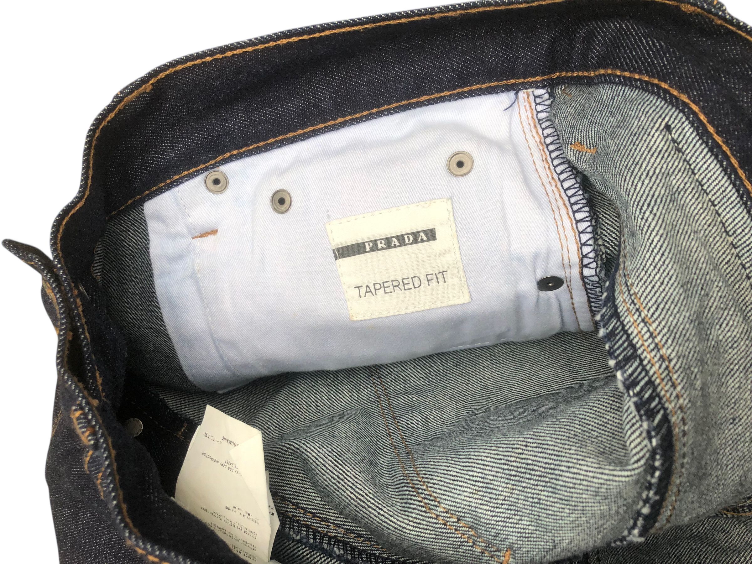 Prada 💯Authentic PRADA MILANO Tapered Fit Indigo Dark Blue Jeans Size US 31 - 12 Thumbnail