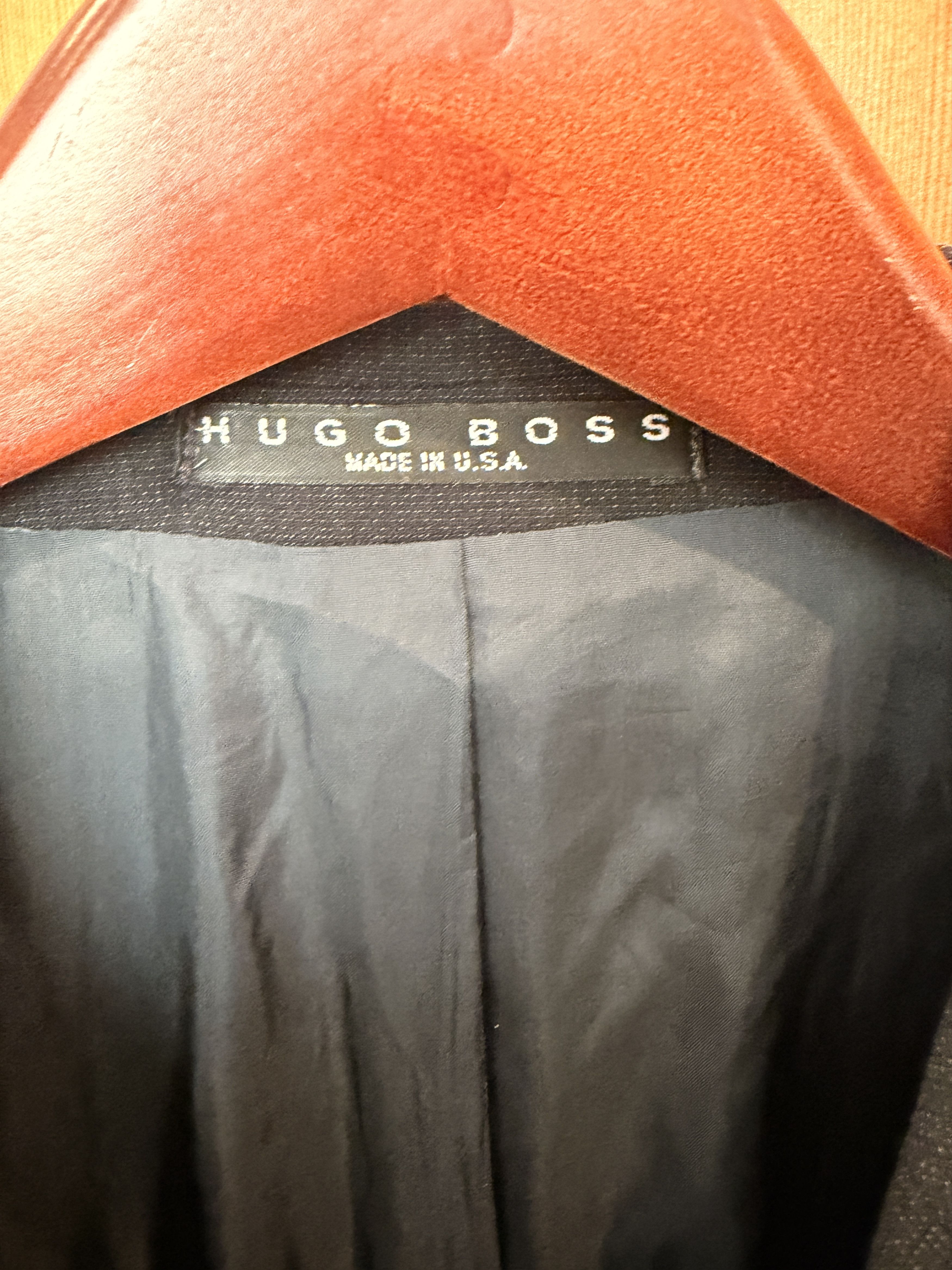 Hugo Boss Hugo Boss 4-Button Black Suit - Vintage Size 40R - 5 Thumbnail