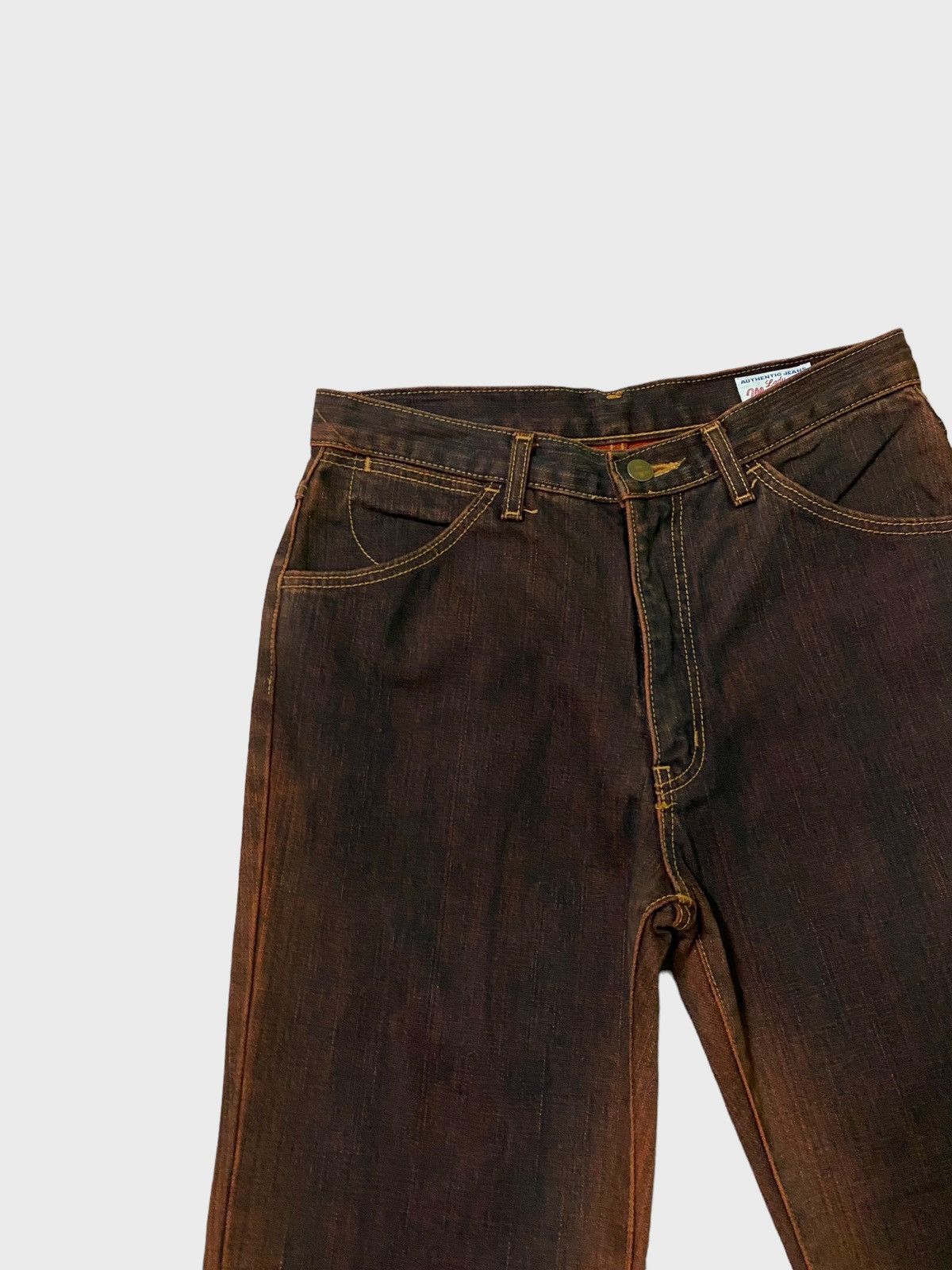 If Six Was Nine × Le Grande Bleu (L.G.B.) × Wrangler Flared Wrangler Black Red Two Tone Boot Cut Denim Size US 28 / EU 44 - 4 Thumbnail