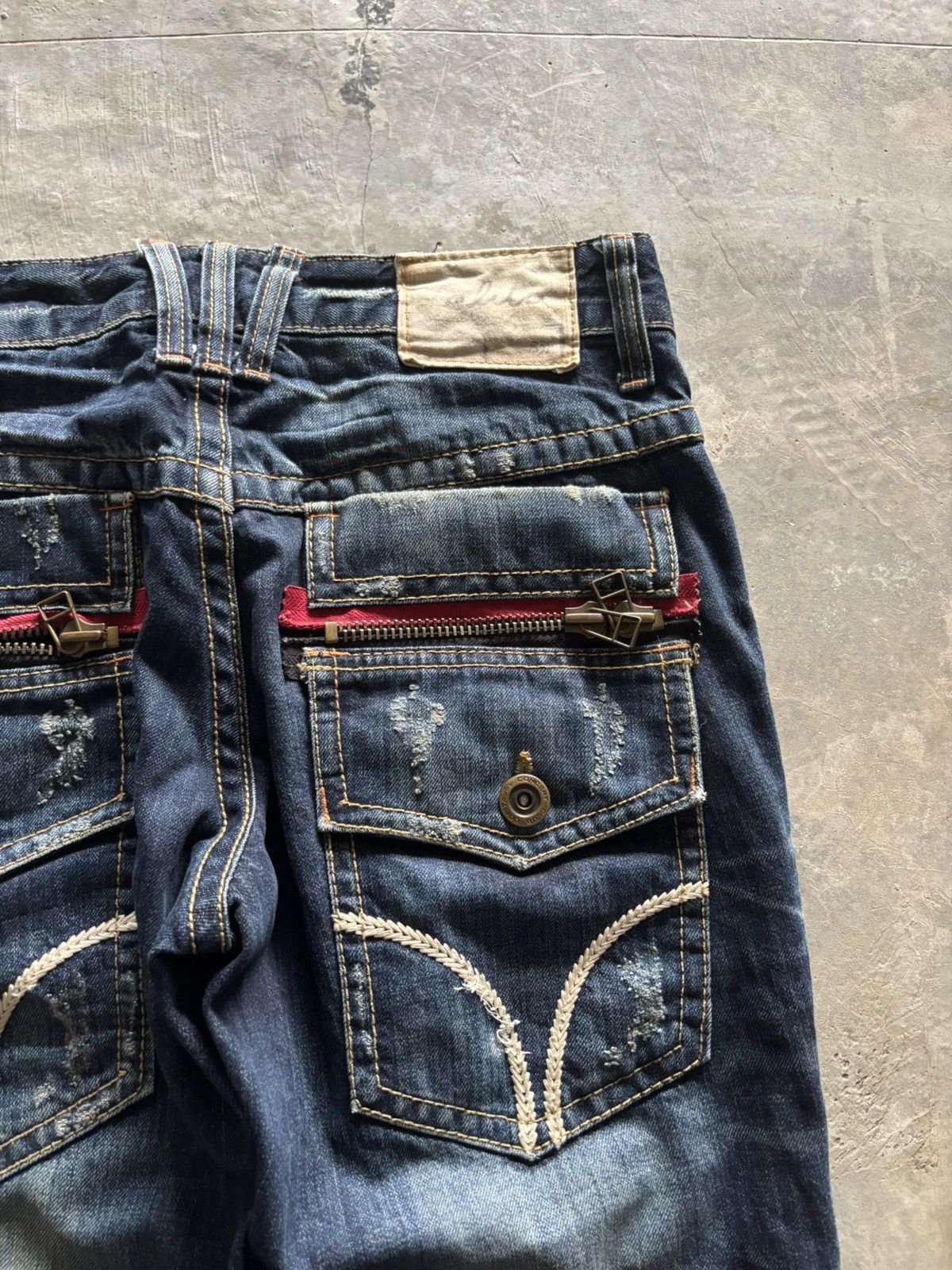 If Six Was Nine LOLITA distressed japanese washed whiskered punk grunge Size US 31 - 15 Thumbnail