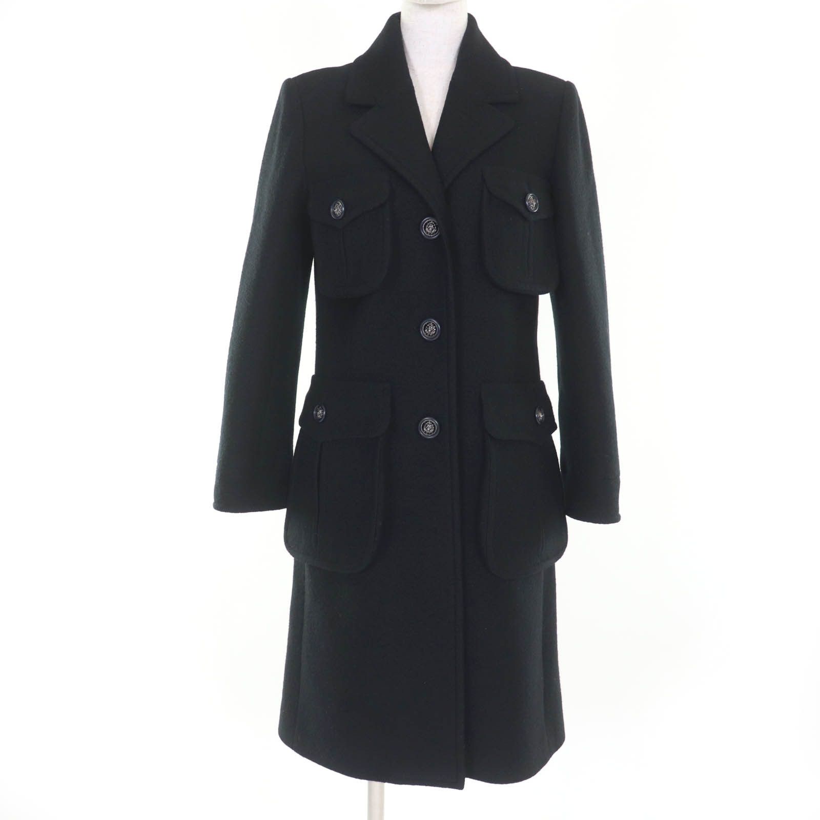 Chanel Chanel Chanel Lion Button Wool Coat Leather Outerwear P46375V32805 DUTY FREE for USA Size ONE SIZE - 1 Thumbnail