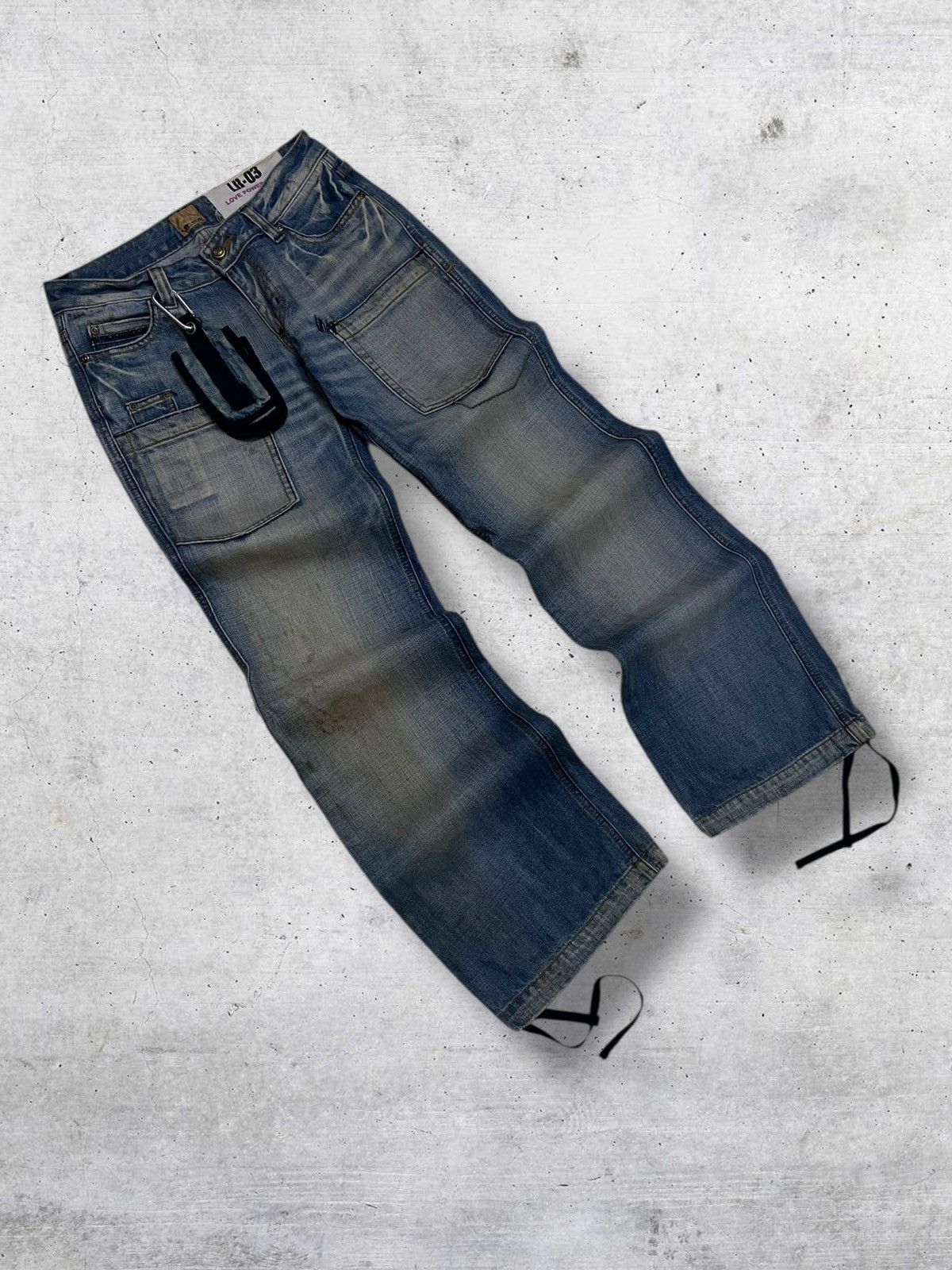 GOA VINTAGE LB-03 JAPAN DESIGNER POWER SOUL BAGGY MUDWASH DENIM Size US 28 / EU 44 - 2 Thumbnail