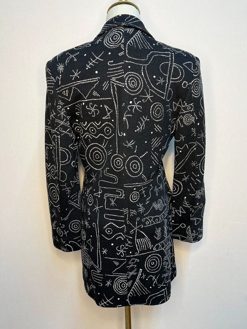 Kenzo KENZO Fun pattern wool mid-length suit jacket Size XS / US 0-2 / IT 36-38 - 5 Thumbnail
