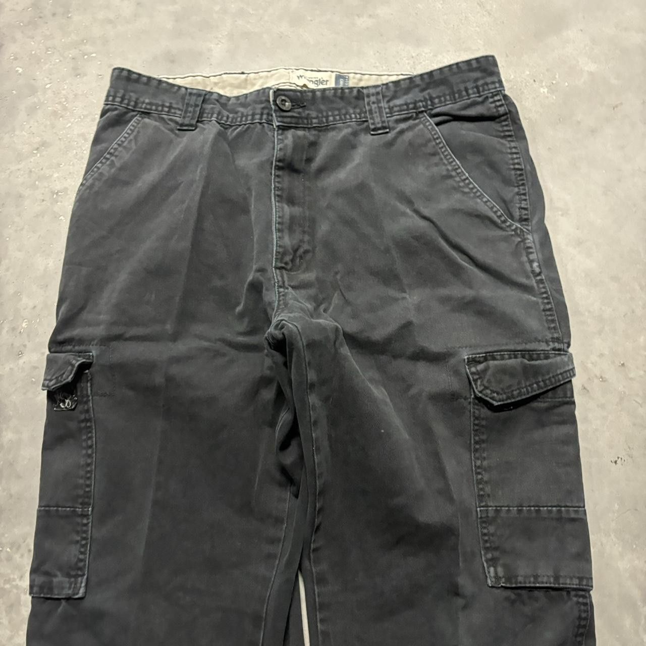 Japanese Brand × Vintage Crazy Vintage Y2K/2000s Baggy Faded Black Skater Grunge Cargo Pants! Size US 34 / EU 50 - 5 Thumbnail