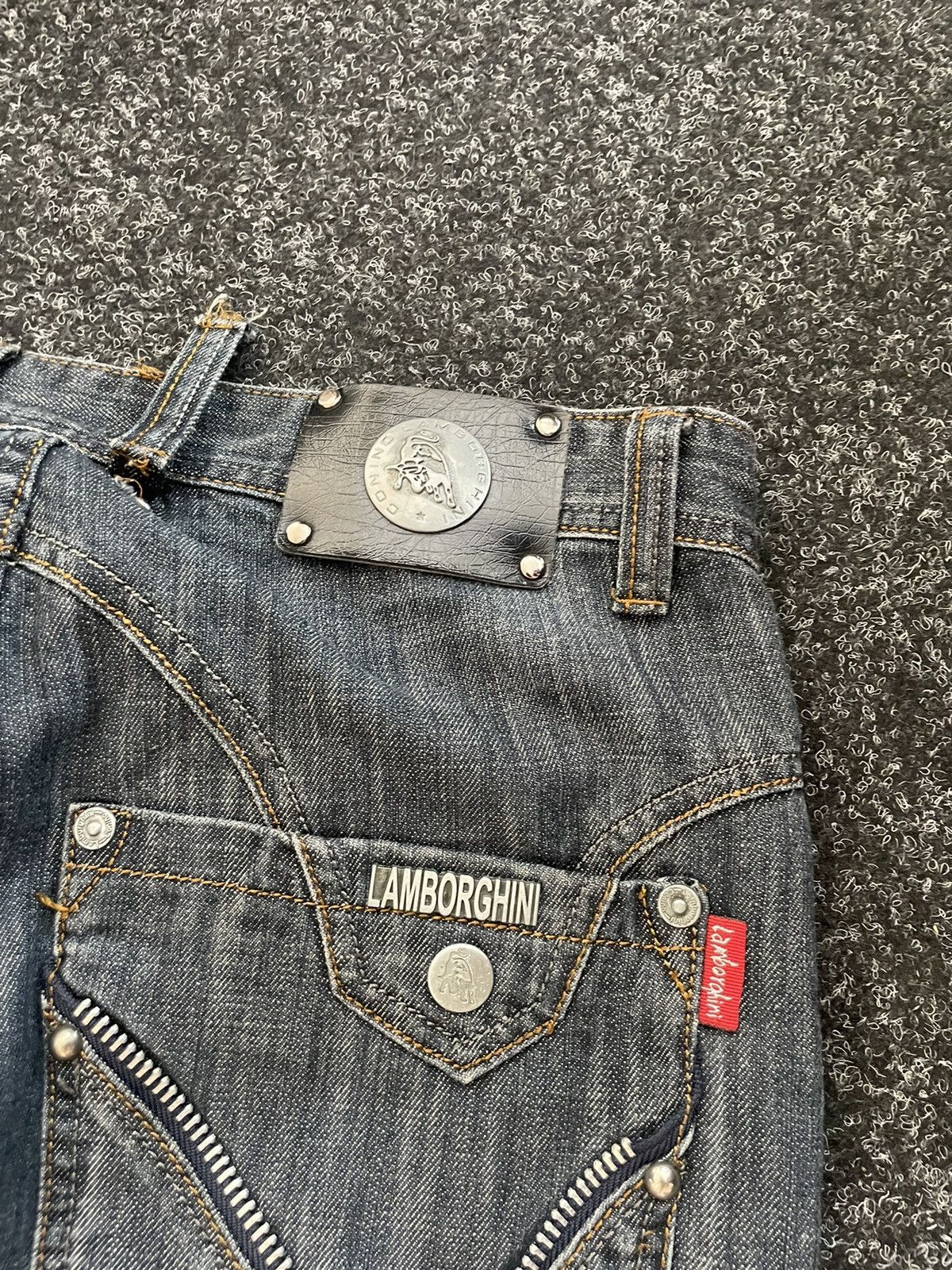 If Six Was Nine × Lamborghini 90s conino LAMBORGHIN jeans denim pants baggy old money Size US 33 - 4 Thumbnail