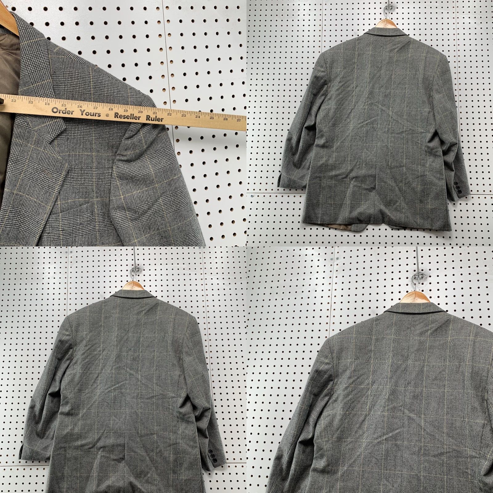 Vintage VINTAGE Bachrach Wool Sports Coat Blazer 44/46 Gray Plaid Canada Jacket Mens Blazer Wool Tweed Notch Lapel Vintage Size 44R - 9 Thumbnail