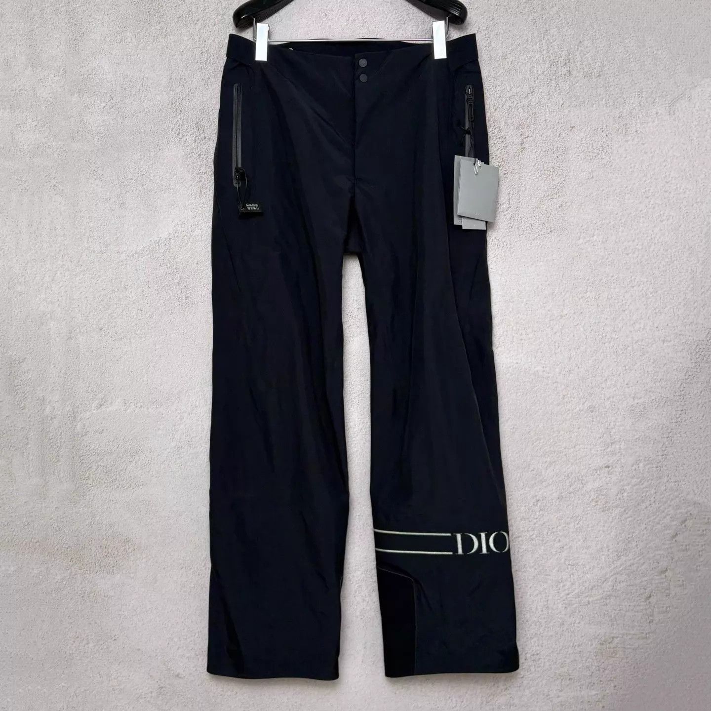 Dior Black Casual Pants with Side Logo - Size 30 Size US 30 / EU 46 - 1 Thumbnail