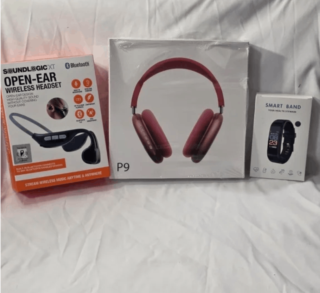 Other BUNDLE (RED P9 Headphones+SoundLogic+Black Smart Band Size ONE SIZE - 1 Preview