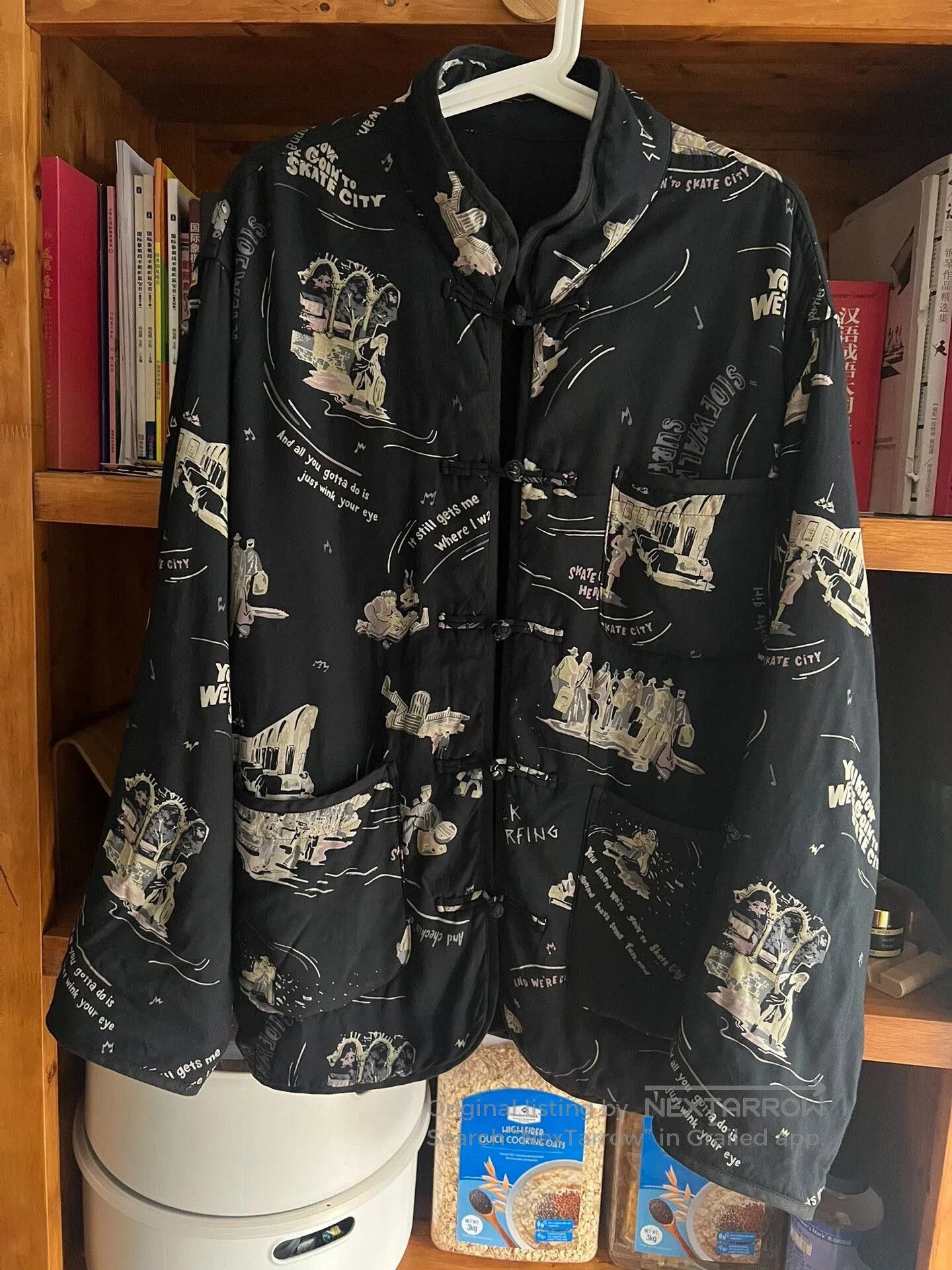 Porter Classic Black Hawaiian Shirt with Unique Print. Size US M / EU 48-50 / 2 - 3 Thumbnail