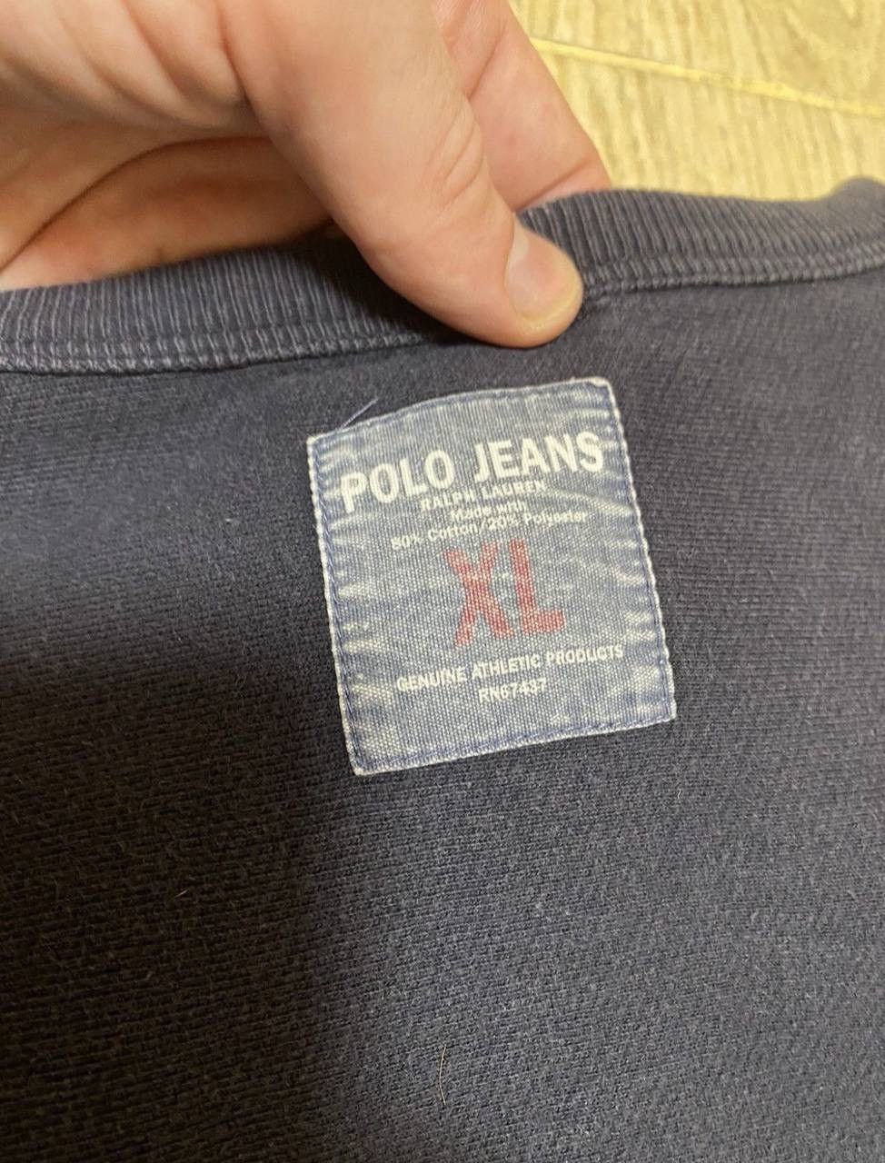 Polo Ralph Lauren × Vintage Vintage Polo Ralph Lauren Distressed Rugby Sweatshirt Size US XL / EU 56 / 4 - 9 Thumbnail