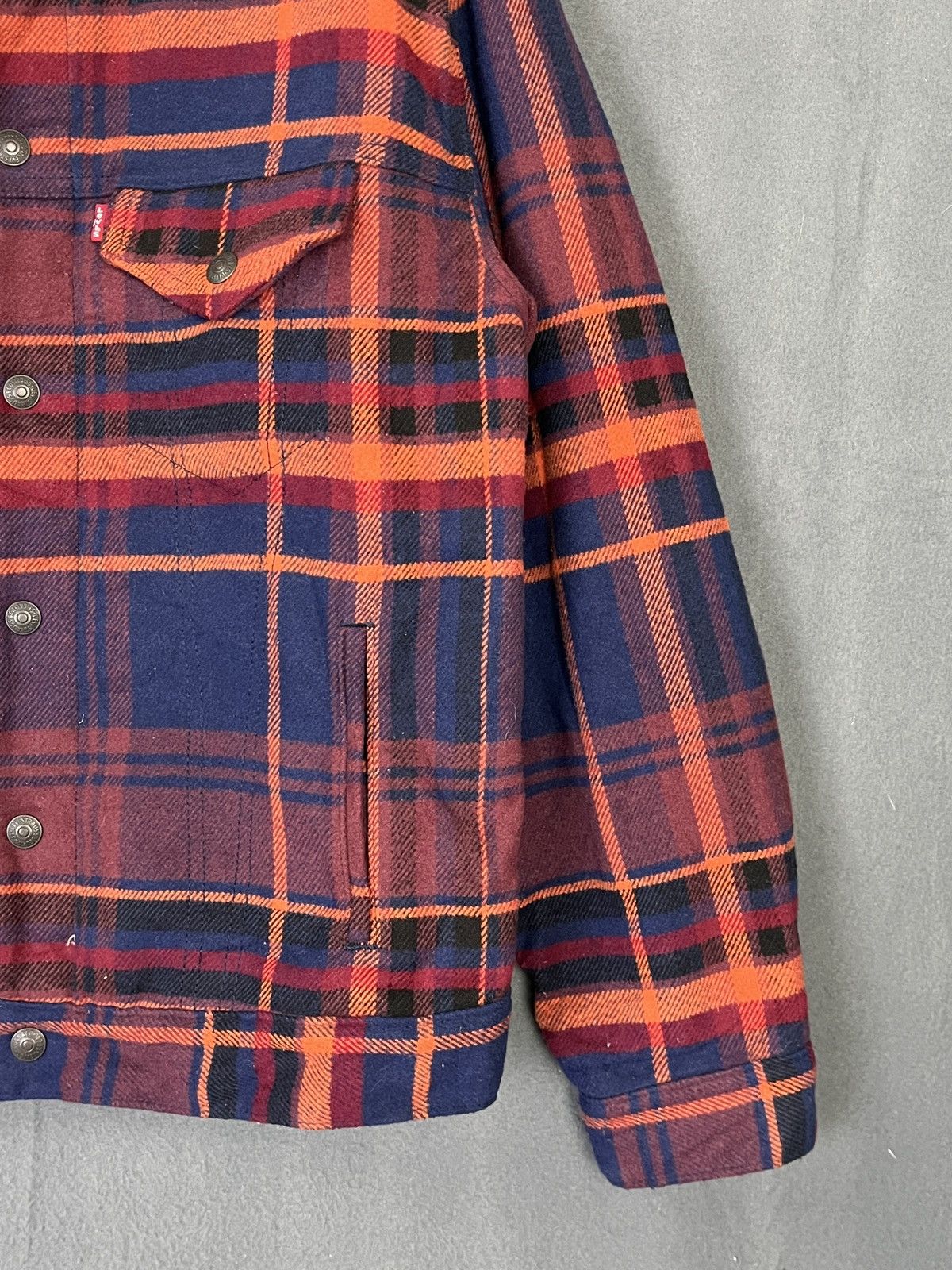 Levi's × Levi's Vintage Clothing Levis Plaid Sherpa Button Up Jacket Size US M / EU 48-50 / 2 - 5 Thumbnail
