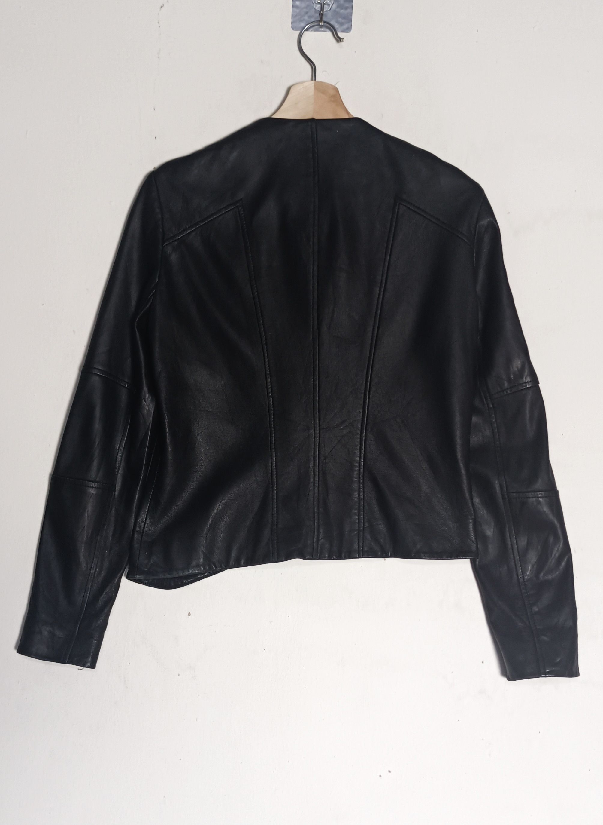 Helmut Lang 🔥HELMUT LANG Intermix Black Lamb Leather Asymmetrical Size S / US 4 / IT 40 - 3 Thumbnail