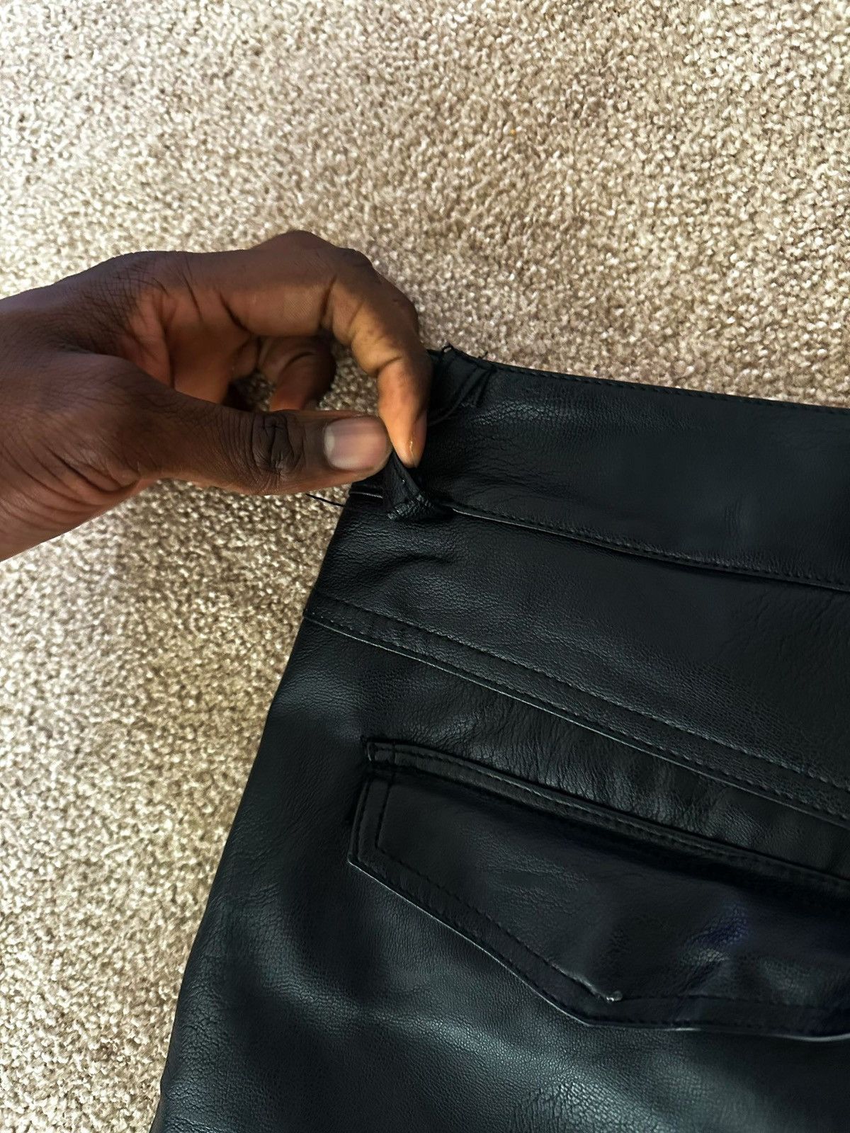 Jaded London Jaded London Black Vegan Leather Pant Size US 32 / EU 48 - 4 Thumbnail