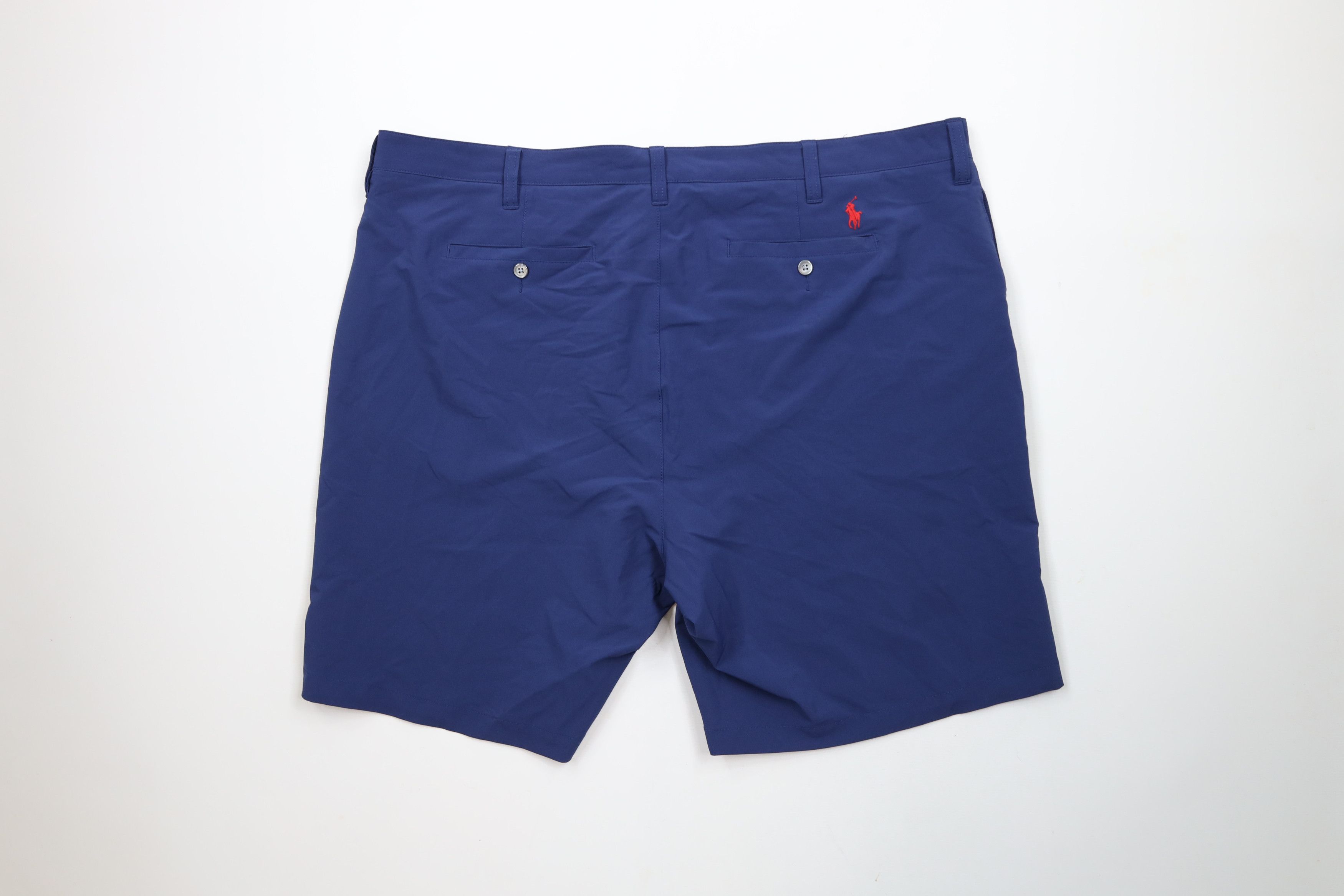 Ralph Lauren × Vintage Ralph Lauren Flat Front Tech Golfing Golf Chino Shorts Blue Size US 42 / EU 58 - 9 Thumbnail