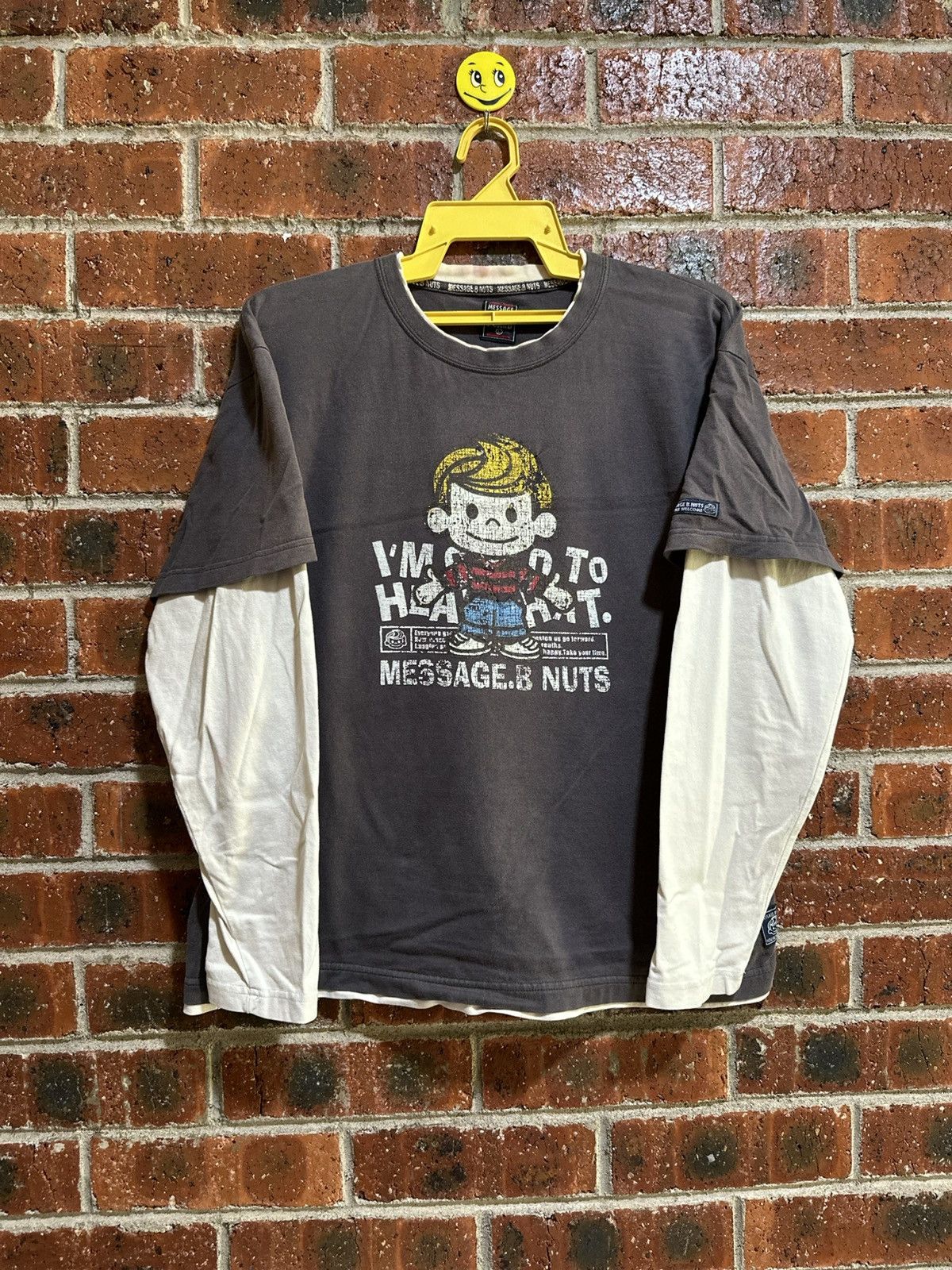 Vintage Vintage Grunge Message.B Nuts Sun Faded Tee Size US L / EU 52-54 / 3 - 1 Thumbnail