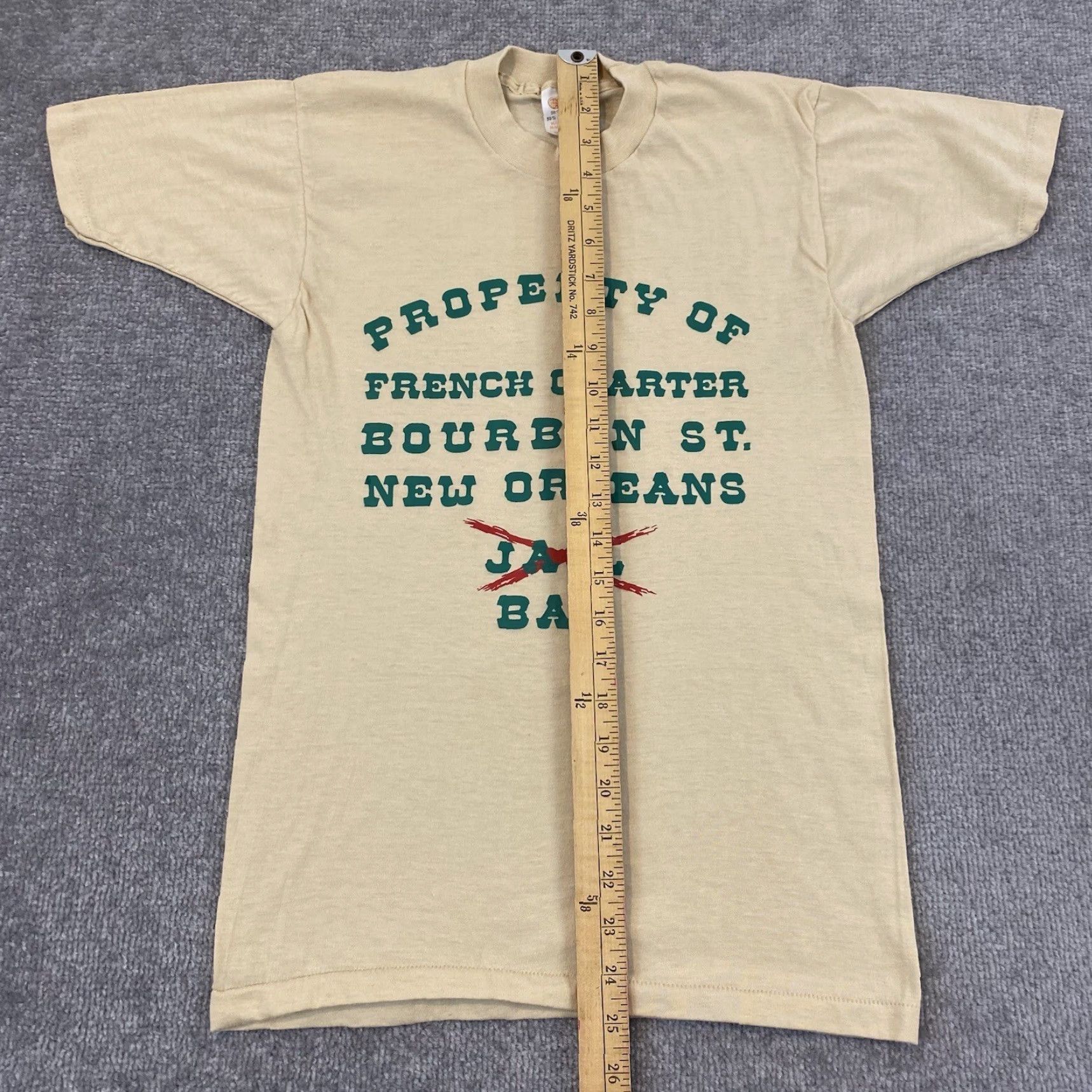 Vintage **VINTAGE 70s 80s New Orleans Mens Small Brown Beer Jail T-Shirt** User: **VINTAGE NEW ORLEANS MEN'S SMALL BROWN BEER JAIL T-SHIRT 70S 80S** Size US S / EU 44-46 / 1 - 5 Thumbnail