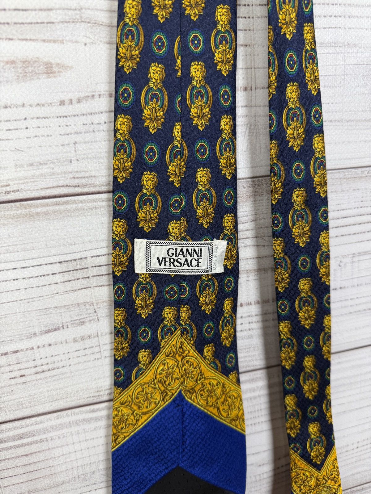 Versace Gianni Versace Tie Vintage 90s Medusa Monogram Designer Rare Size ONE SIZE - 6 Thumbnail