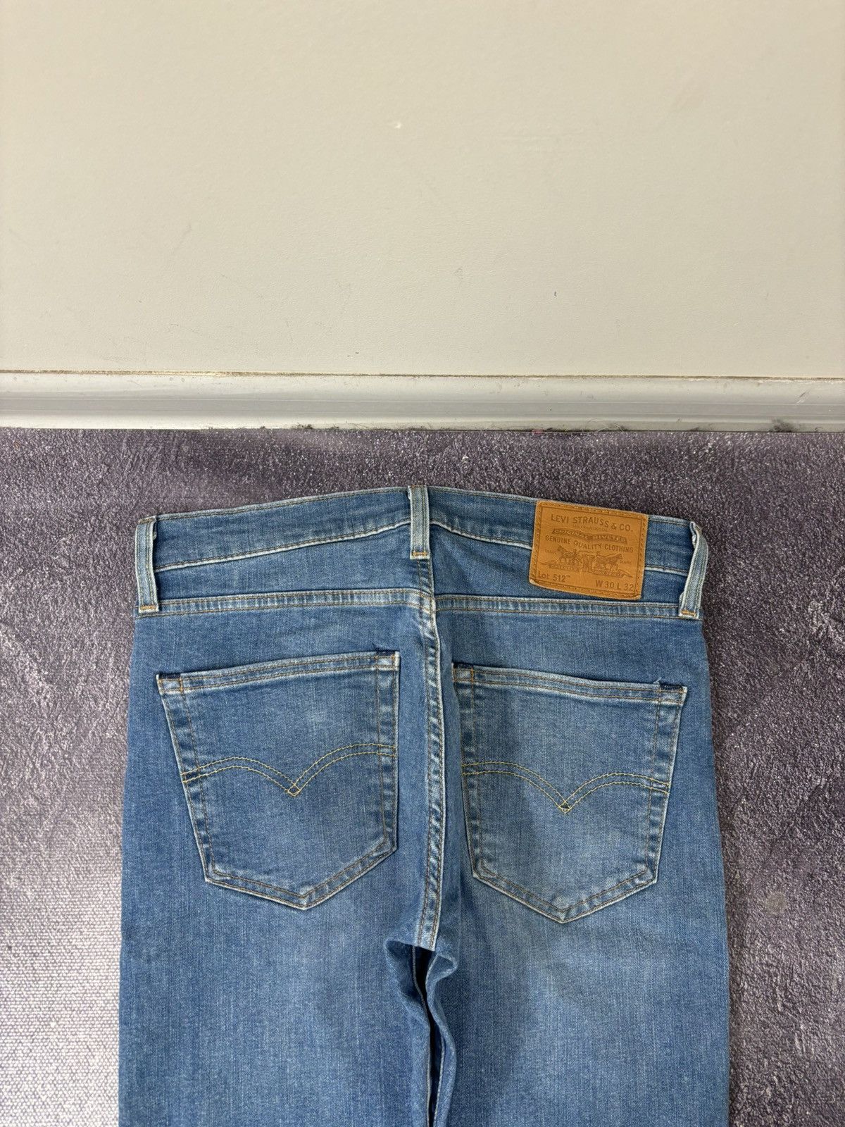 Levi's Levi’s Premium 512 Big E Men’s Skinny Fit Blue Denim Jeans Size US 30 / EU 46 - 5 Thumbnail