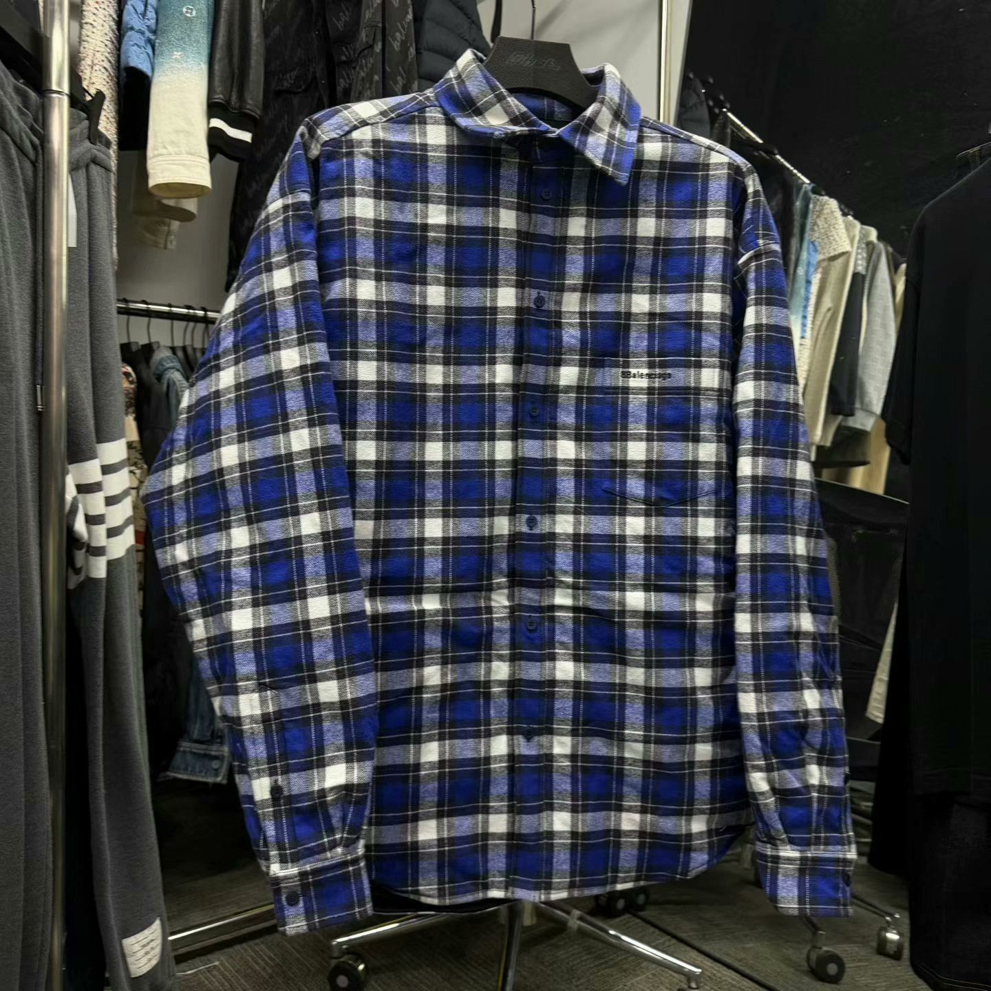Balenciaga Balenciaga Plaid Quilted Shirt Jacket Size S Size US S / EU 44-46 / 1 - 1 Thumbnail