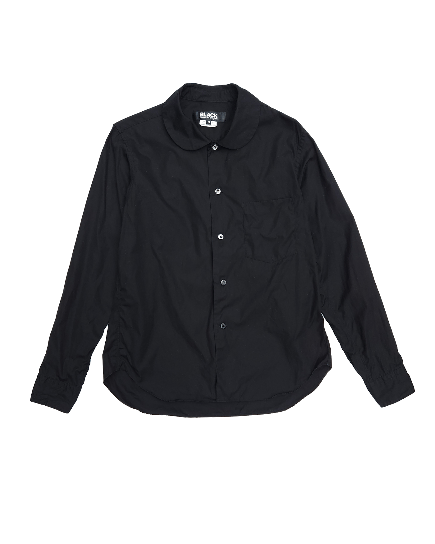 Black Comme des Garçons Peter Pan Collar Shirt