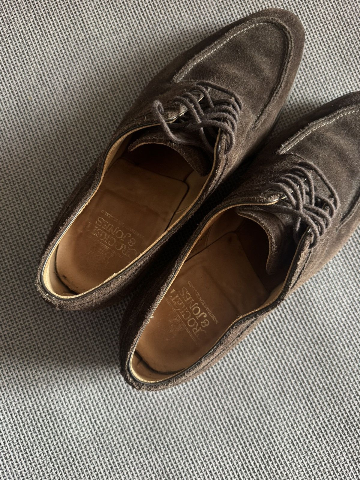 Crockett & Jones RRP€610 Crockett & Jones Hardwick Dark Brown Suede Shoes Size US 9.5 / EU 42-43 - 15 Thumbnail