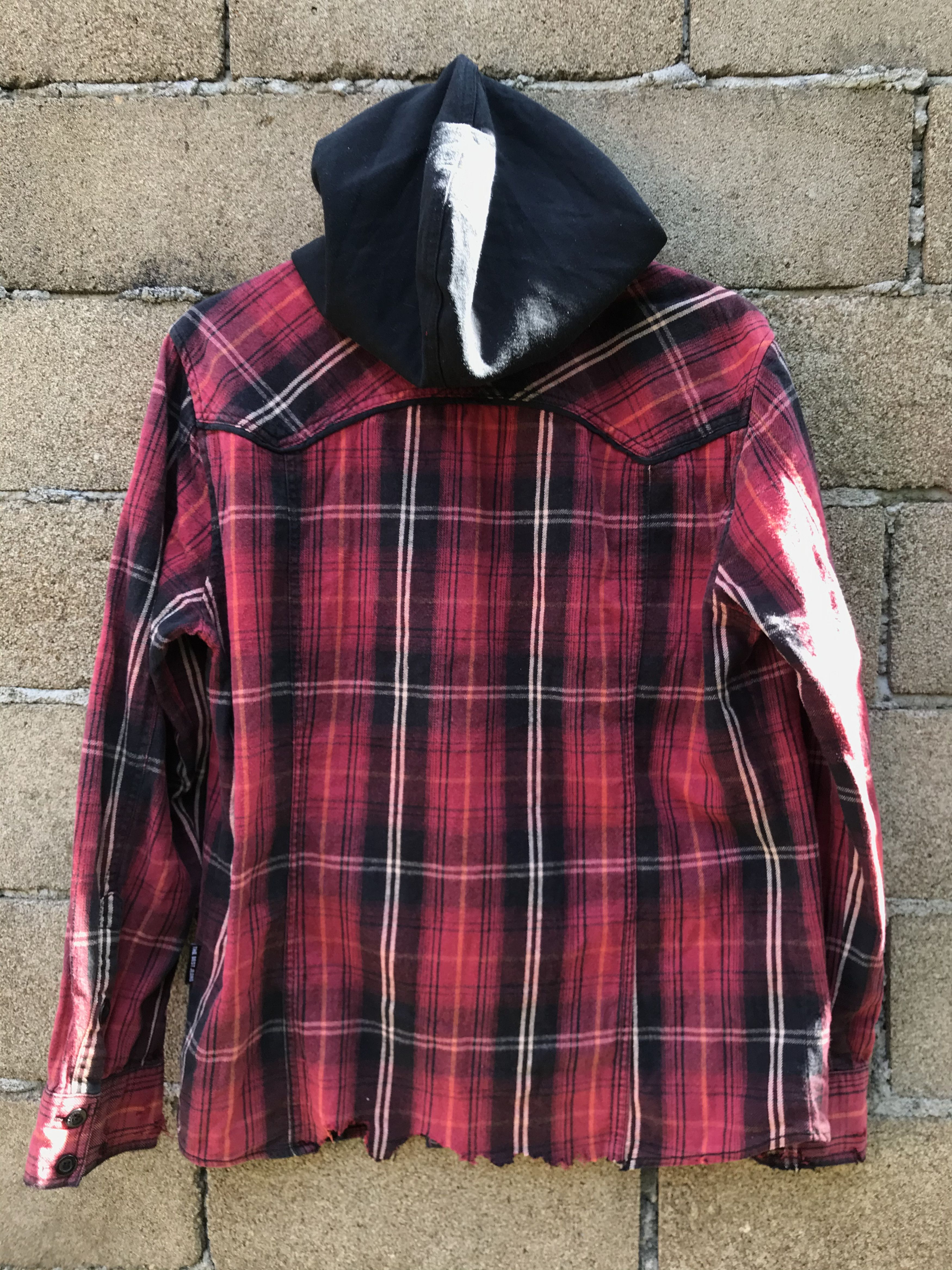 Beauty Beast Vintage tbjeans flanel double layers destroyed hoodie Size US M / EU 48-50 / 2 - 6 Thumbnail